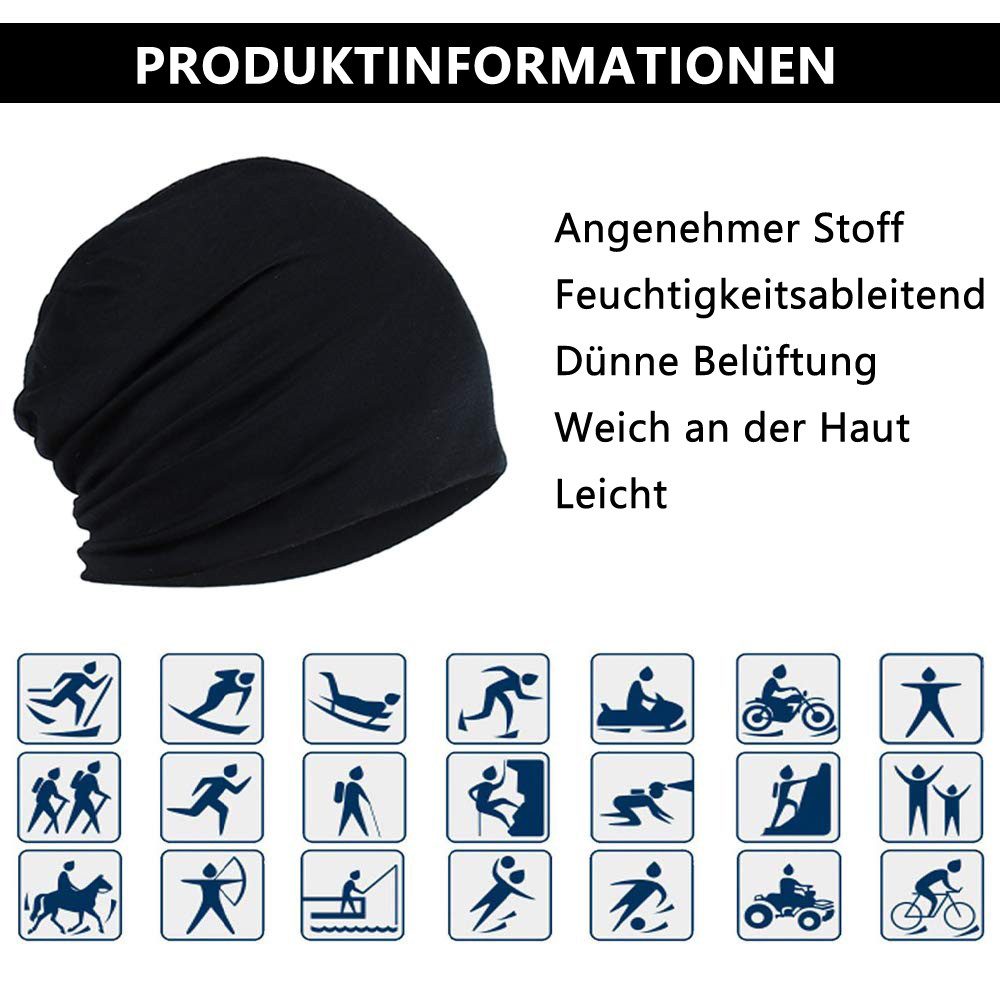 Zaewry Beanie Leichte Beanie-Mütze – Baumwoll-Kopfbedeckung, dünne Strickmütze (2-St) – Bild 3 von 5