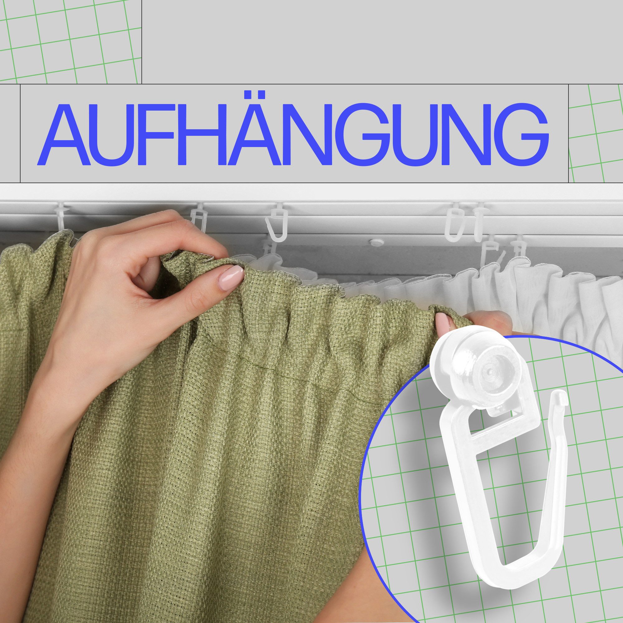 Bestlivings Gardinenschiene Komplettset montagefertig, 1-läufig, 90 cm, mit Bohren, verschraubt, Kunststoff, inkl. Befestigungsset, Weiß, flach, kürzbar, Made i – Bild 5 von 5