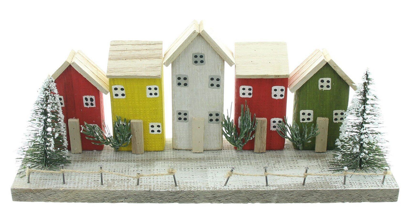 Home-trends24.de Weihnachtsdorf Weihnachtsdorf Weihnachtshäuser Weihnachtsdeko Deko Holz