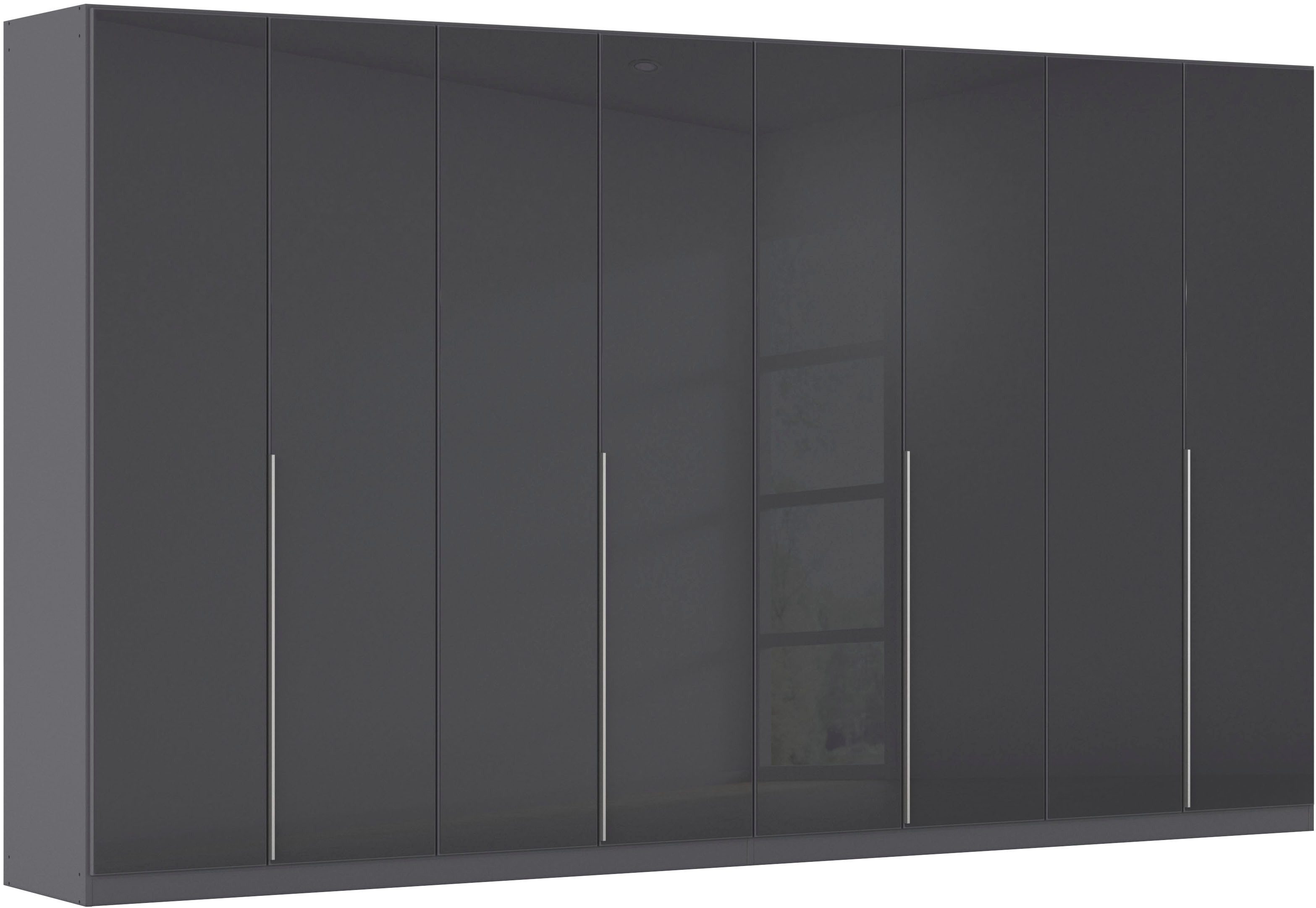 OTTO home Drehtürenschrank Kleiderschrank Kleiderschränke Schrank Garderobe AGORDO mit Glasfront (in zwei Griff-Farben, Breiten 91-405 cm) durchdachte Innenausstattung, in 8 Breiten und 2 Höhen MADE IN GERMANY