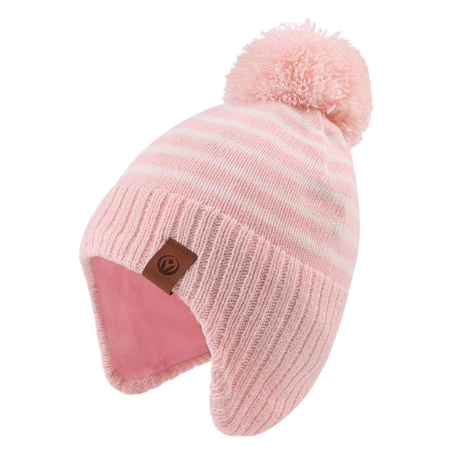 LuxusKollektion Bommelmütze Baby Strickmütze mit Bompon (1-St)