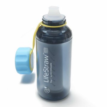 LifeStraw Trinkflasche Play, mit 2 Stufen, Filter, 300 ml, Stormy, Wasserfilter, Blau