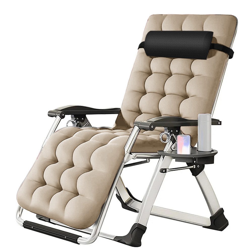 Divit Gartenstuhl Gartenstuhl Liegestuhl Sonnenliege klappbar mit Auflage Metall SR11 be