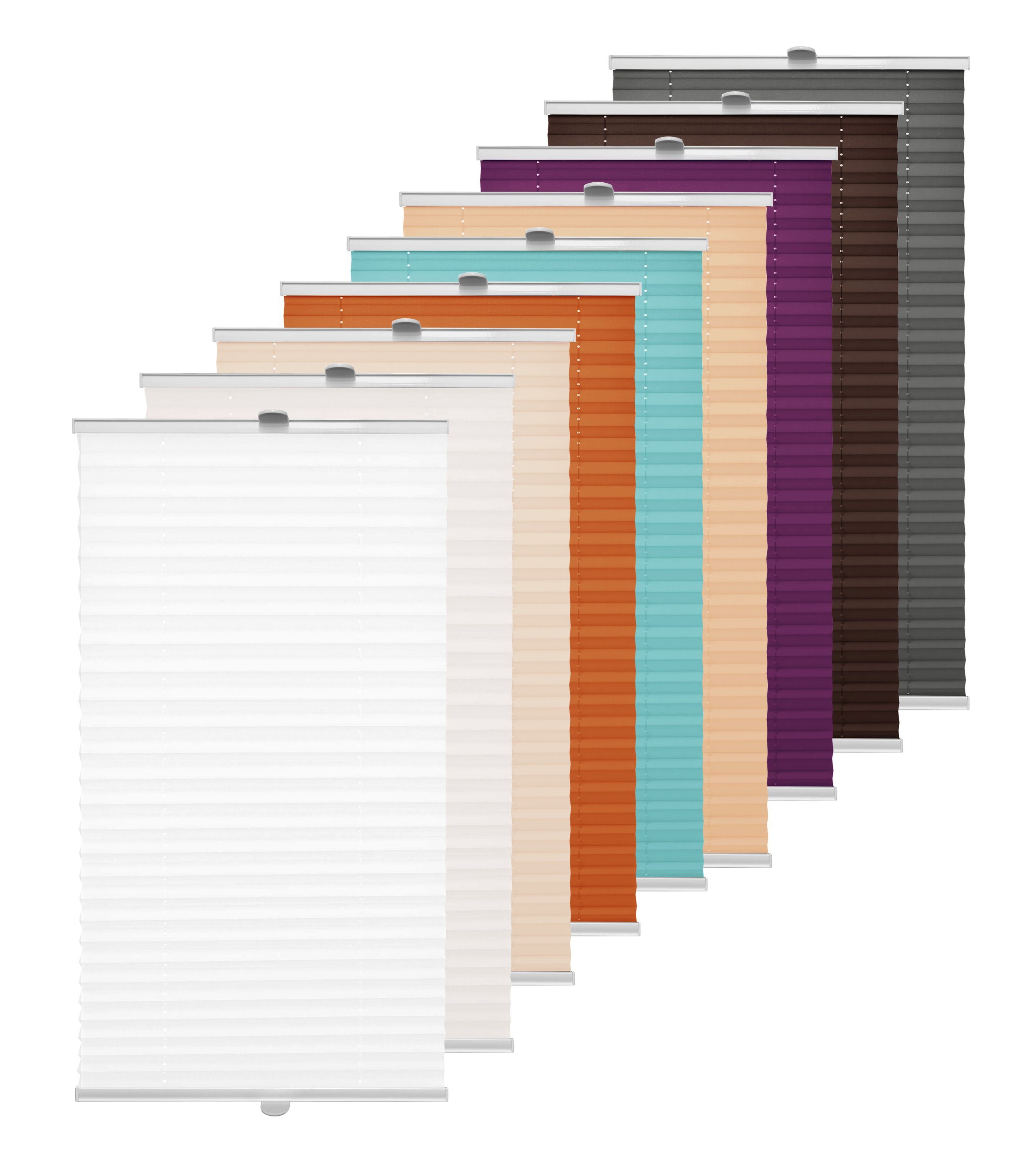 Rikmani Plissee Plissee Klemmfix ohne Bohren Faltrollo Blickdicht Jalousie, günstig online kaufen