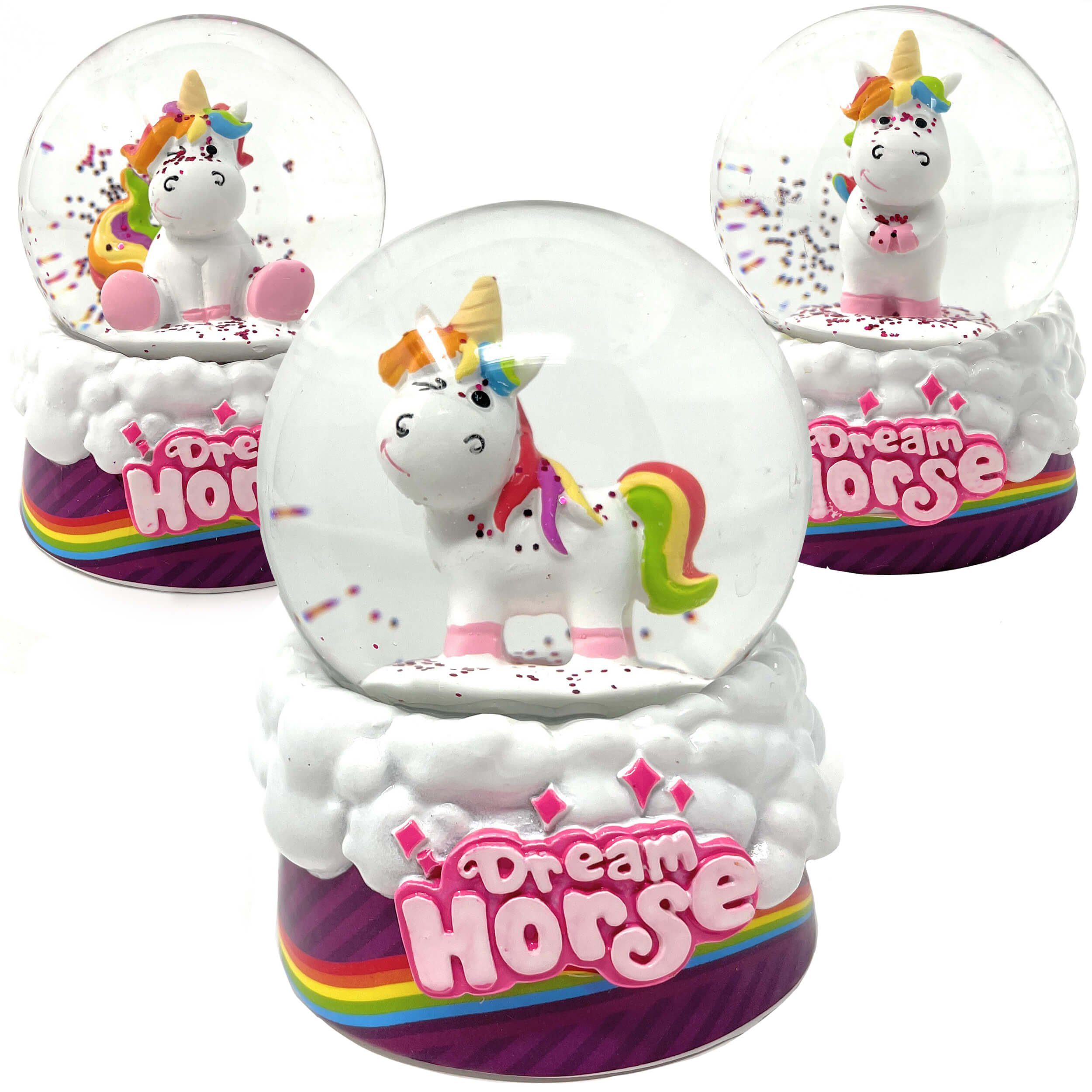 TOBJA Schneekugel Schneekugel Einhorn mit Glitzer, Schüttelkugel Glas Unicorn - Eine via zufällige Auswa