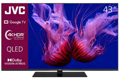 JVC LT-43VGQ8255 QLED-Fernseher (108 cm/43 Zoll, 4K Ultra HD, Google TV, Smart TV, HDR Dolby Vision, Triple-Tuner, Bluetooth, Dolby Atmos, MEMC)