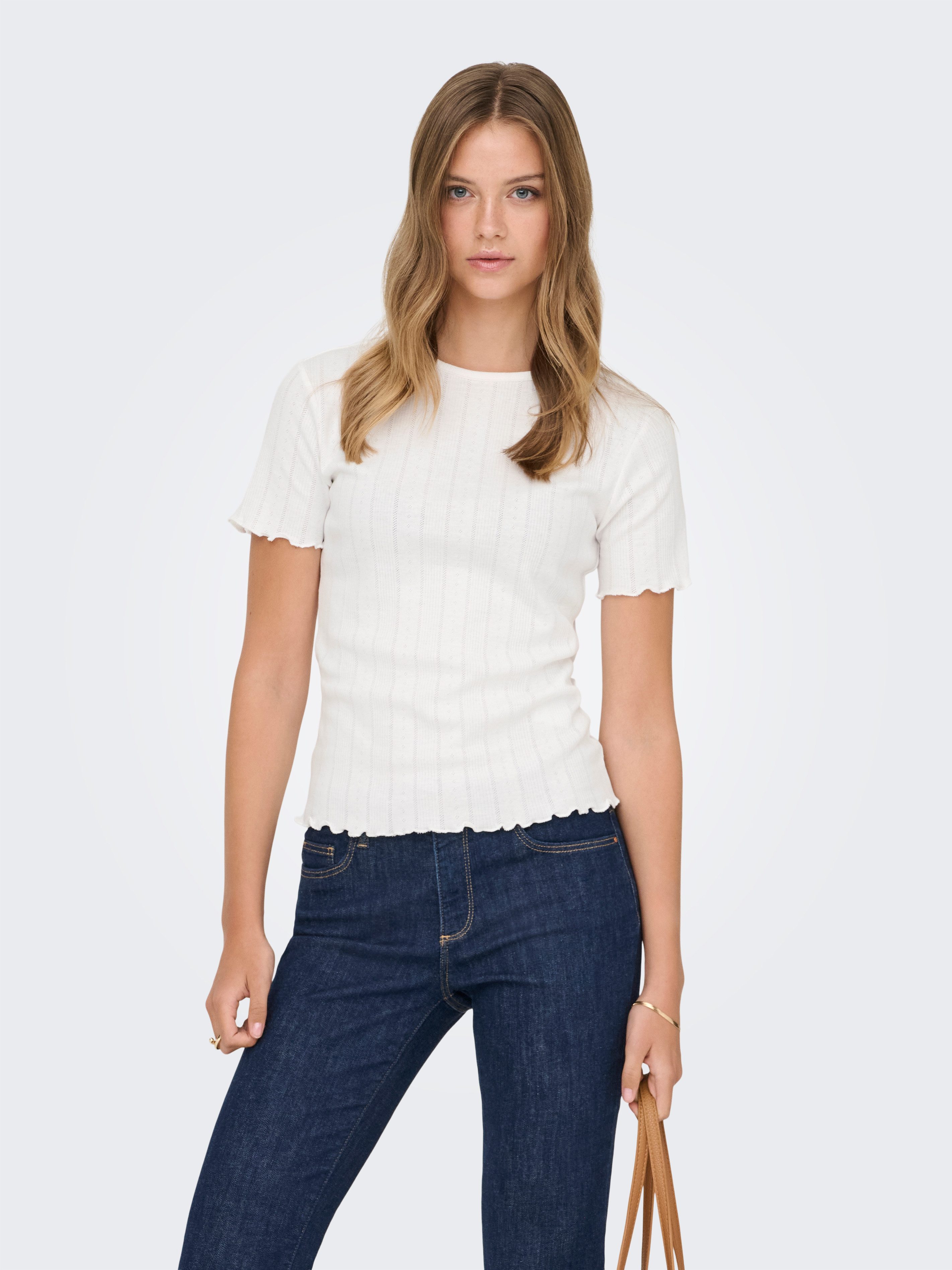ONLY Kurzarmshirt ONLTENNA O-NECK S/S TOP JRS NOOS
