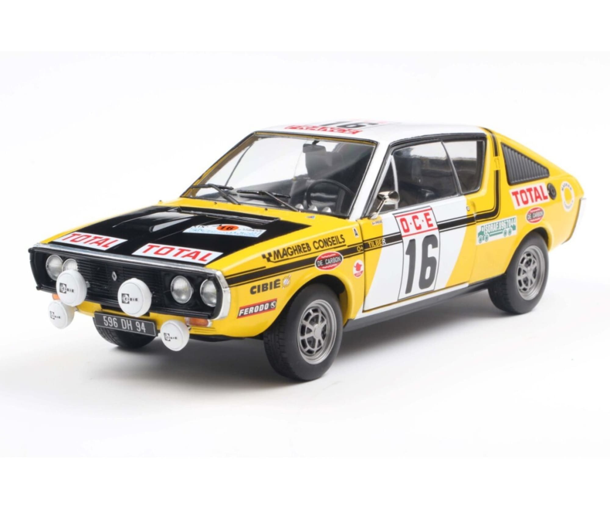 Solido Modellauto Solido 1:18 Renault 17 PH.1 #23 gelb Standmodellauto