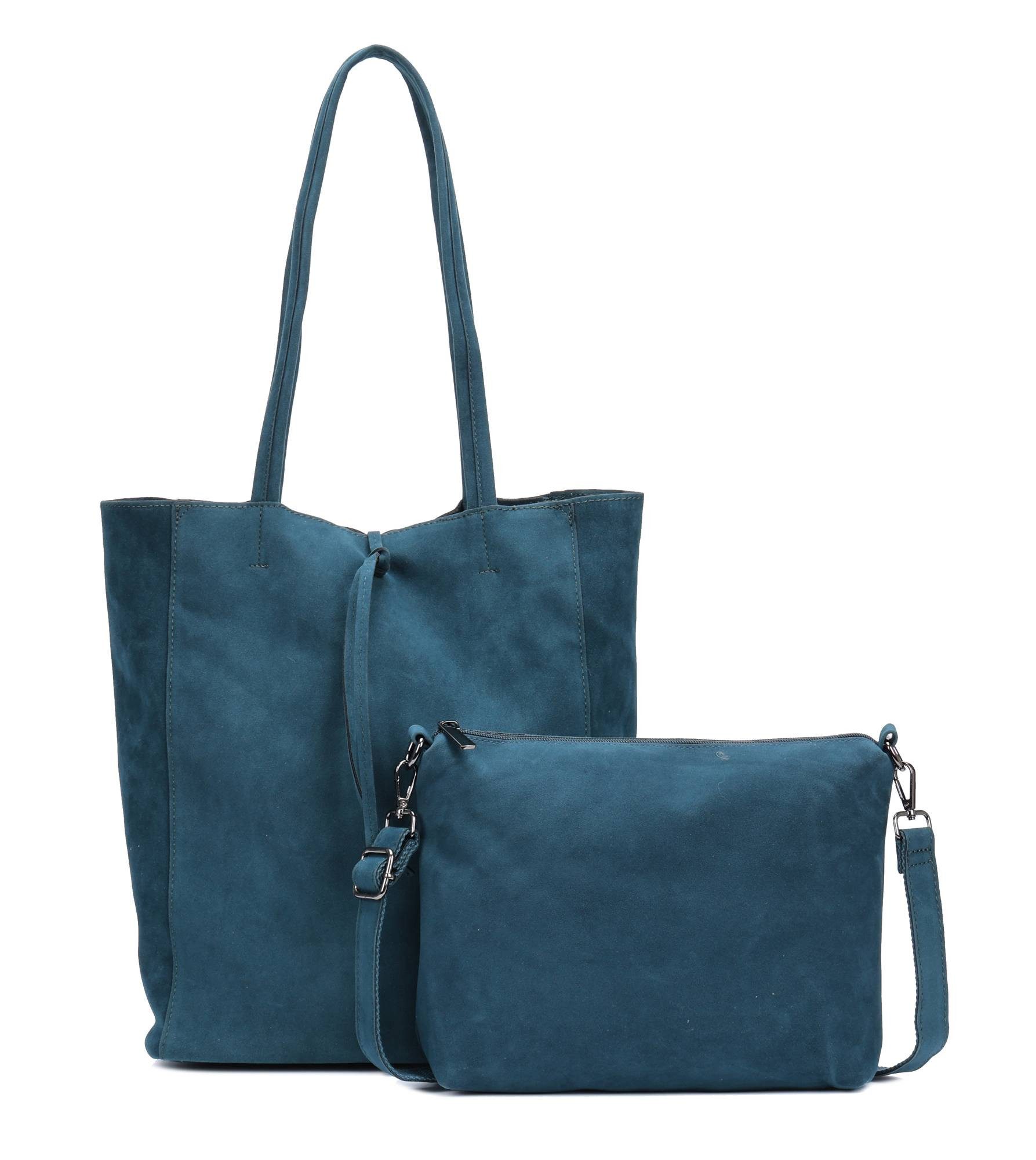 ITALYSHOP24 Schultertasche SET 2in1 Damen Tasche Umhängetasche XXL Shopper, günstig online kaufen