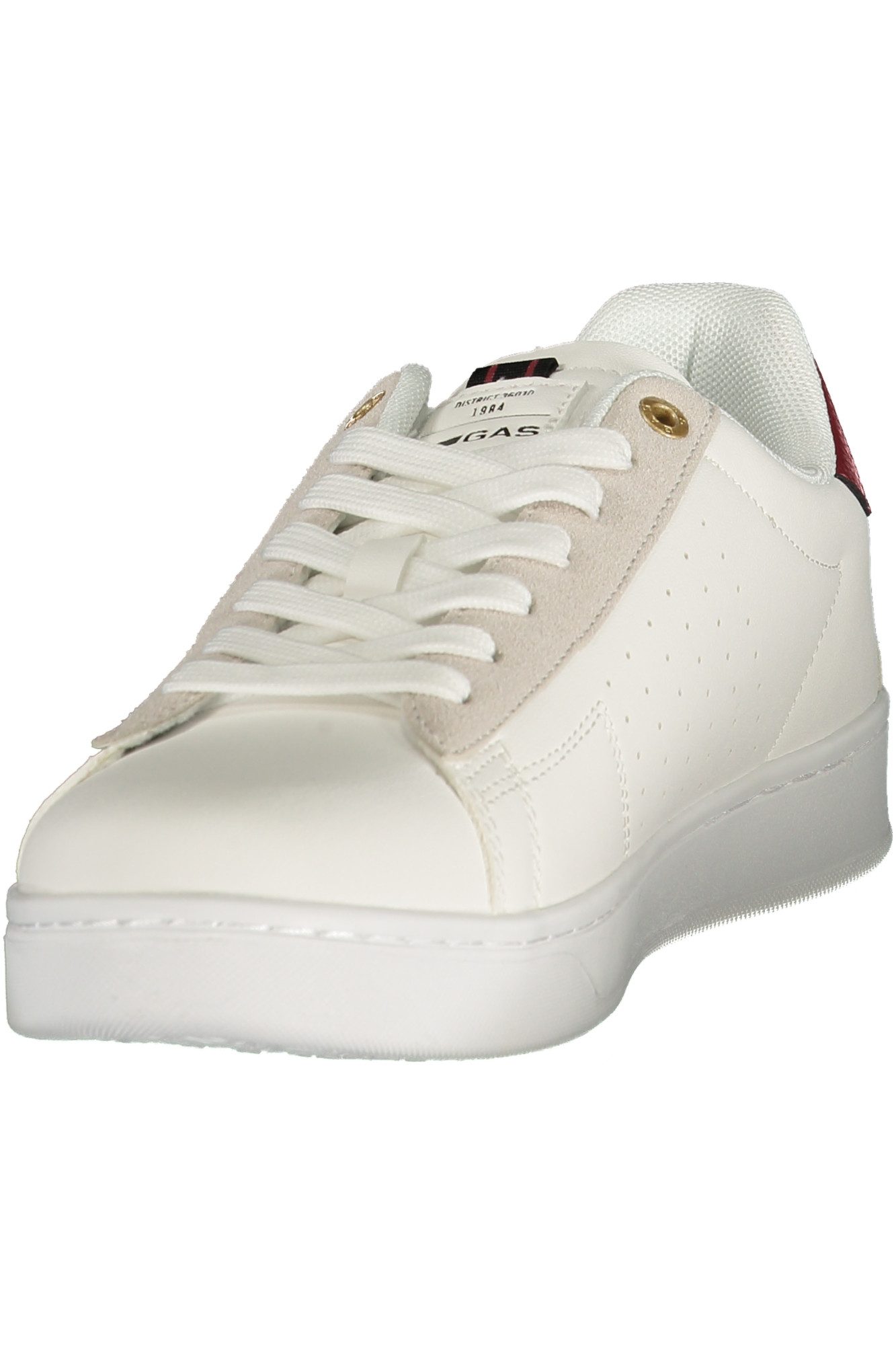 GAS Sneaker Weißer Herren Sportschuh mit roten Details und