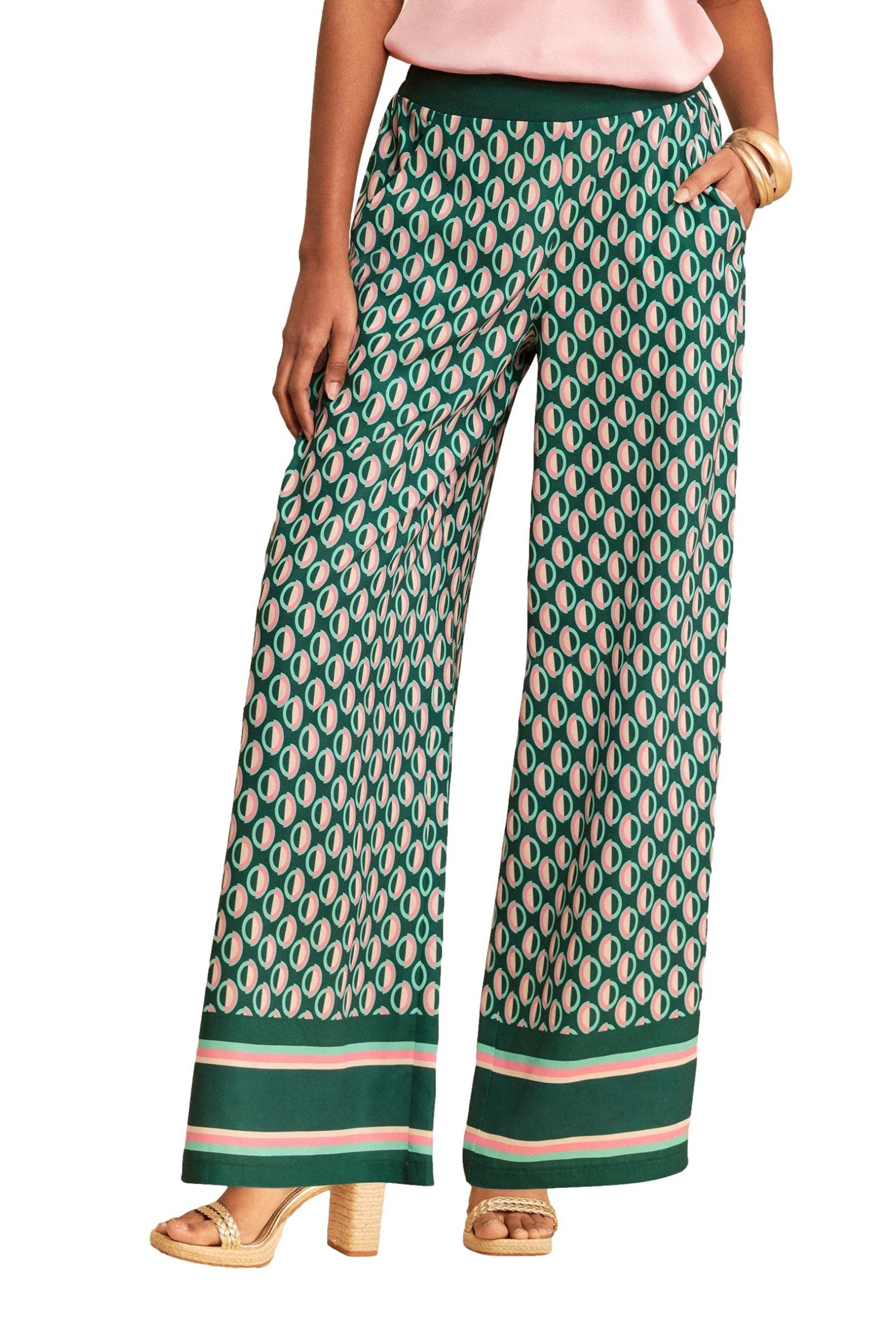 Stoffhose Love & Roses Hose mit Geo-Print