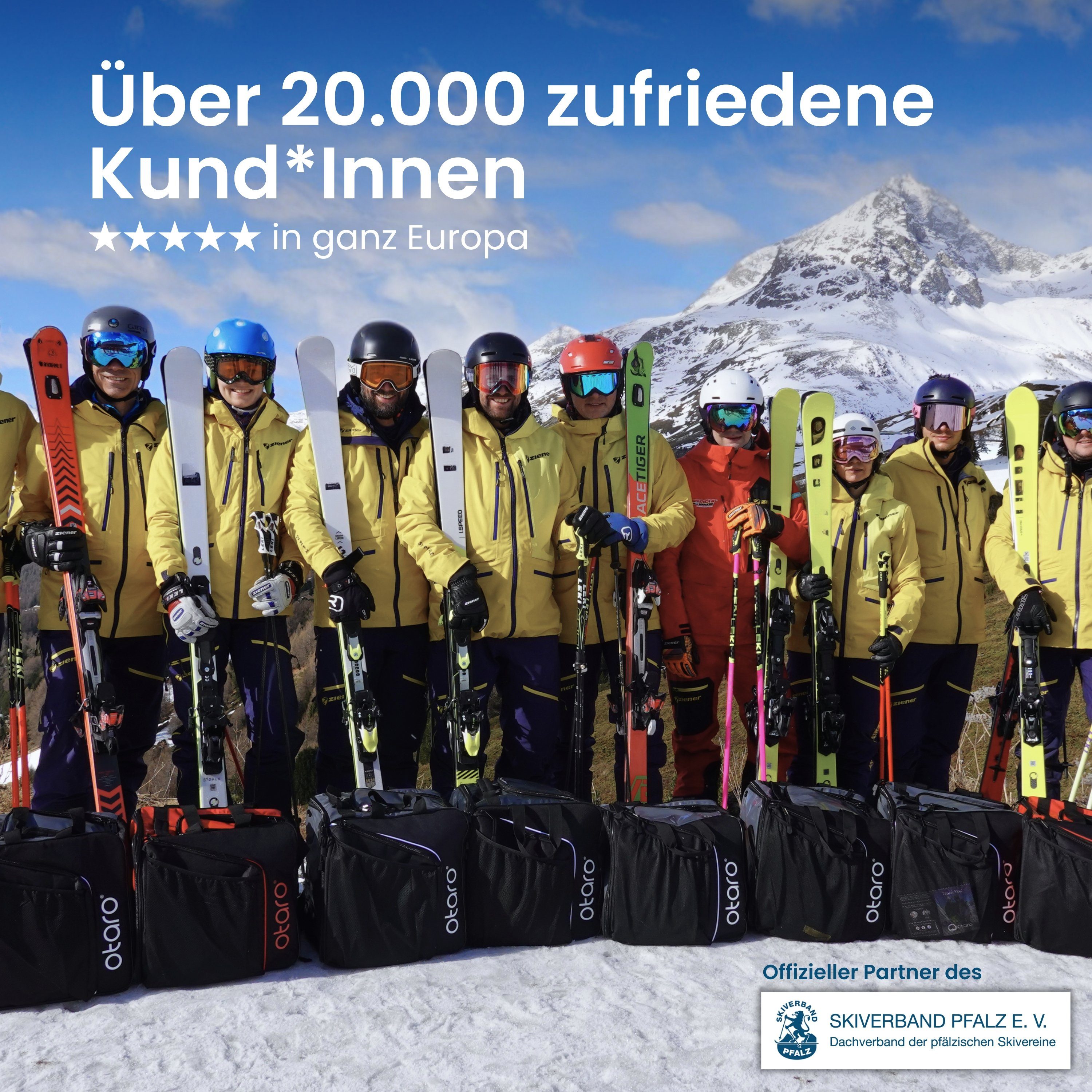 deine Ski für Ski Ausrüstung, für ausklappbare Otaro & 2 2 für Skitasche, Bordeauxrot Schwarz + durchdacht, Skischuhtasche Perfekt Stöcke) Paar (Schutz Sporttasche Standfläche, Set: Classic-Set Paar