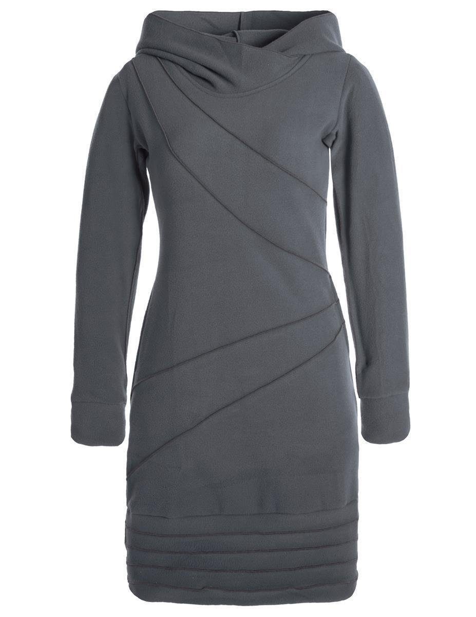 Vishes Midikleid Patchwork Hoodie Eco Fleecekleid günstig online kaufen