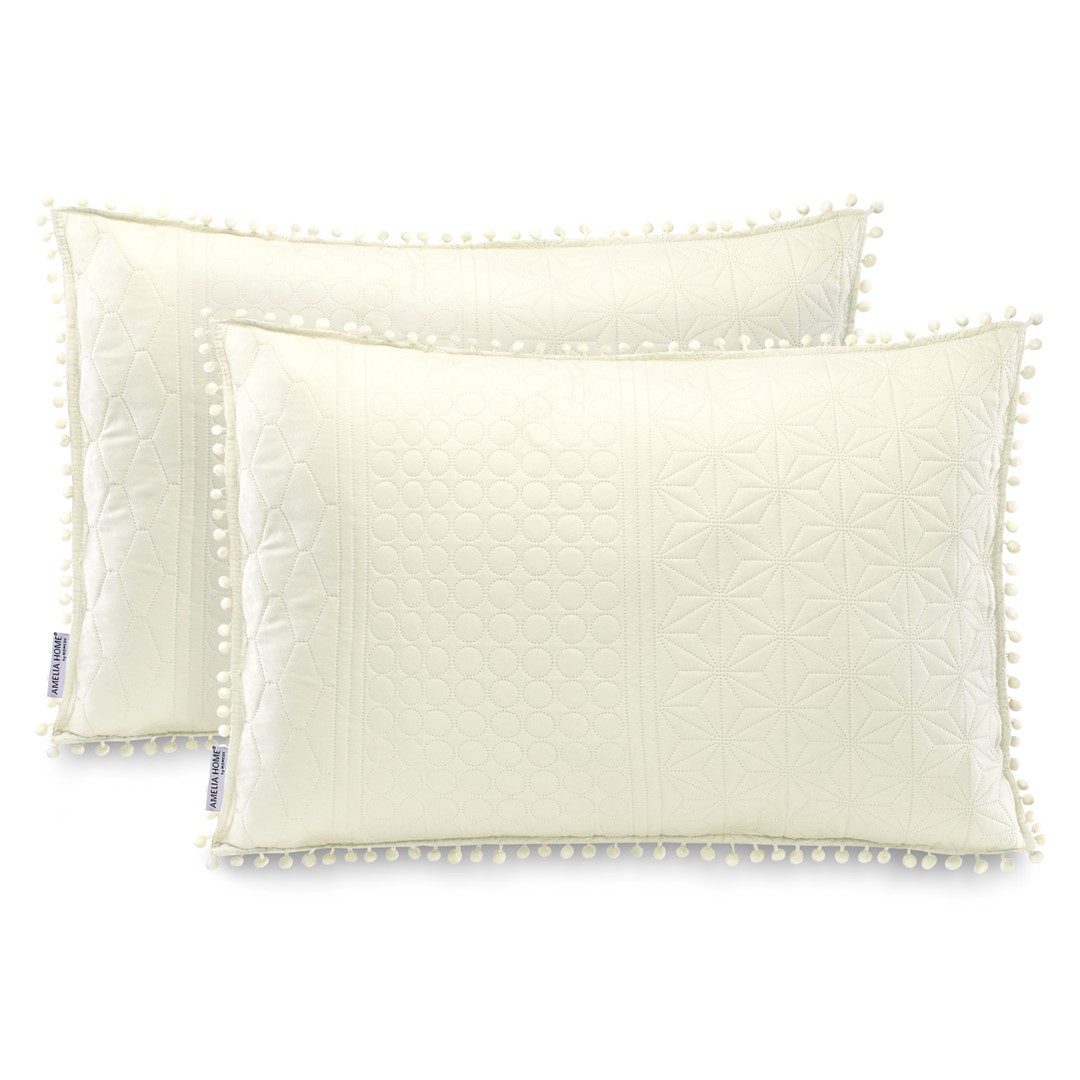 texpot Kissenhülle Kissenbezug mit Pompons zweiseitig günstig online kaufen