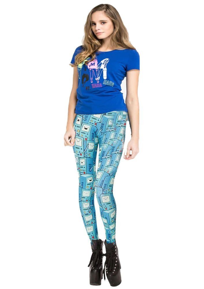 Cartoon Network Леггинсы ADVENTURE TIME Damen Леггинсы Erwachsene + Jugendliche Größen L, XL Türkis