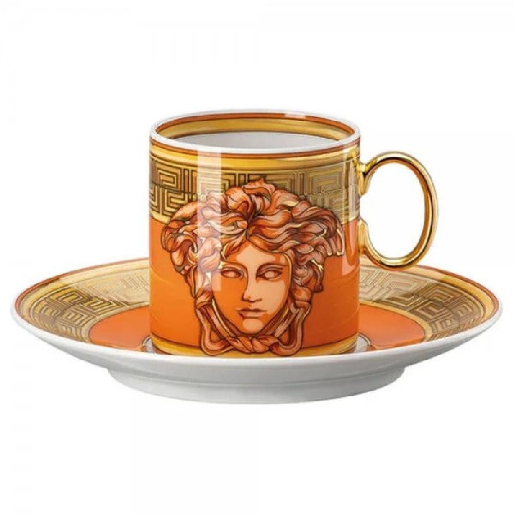 Versace Tasse by Rosenthal Espressotasse Medusa Amplified Orange Coin (2-teilig)
