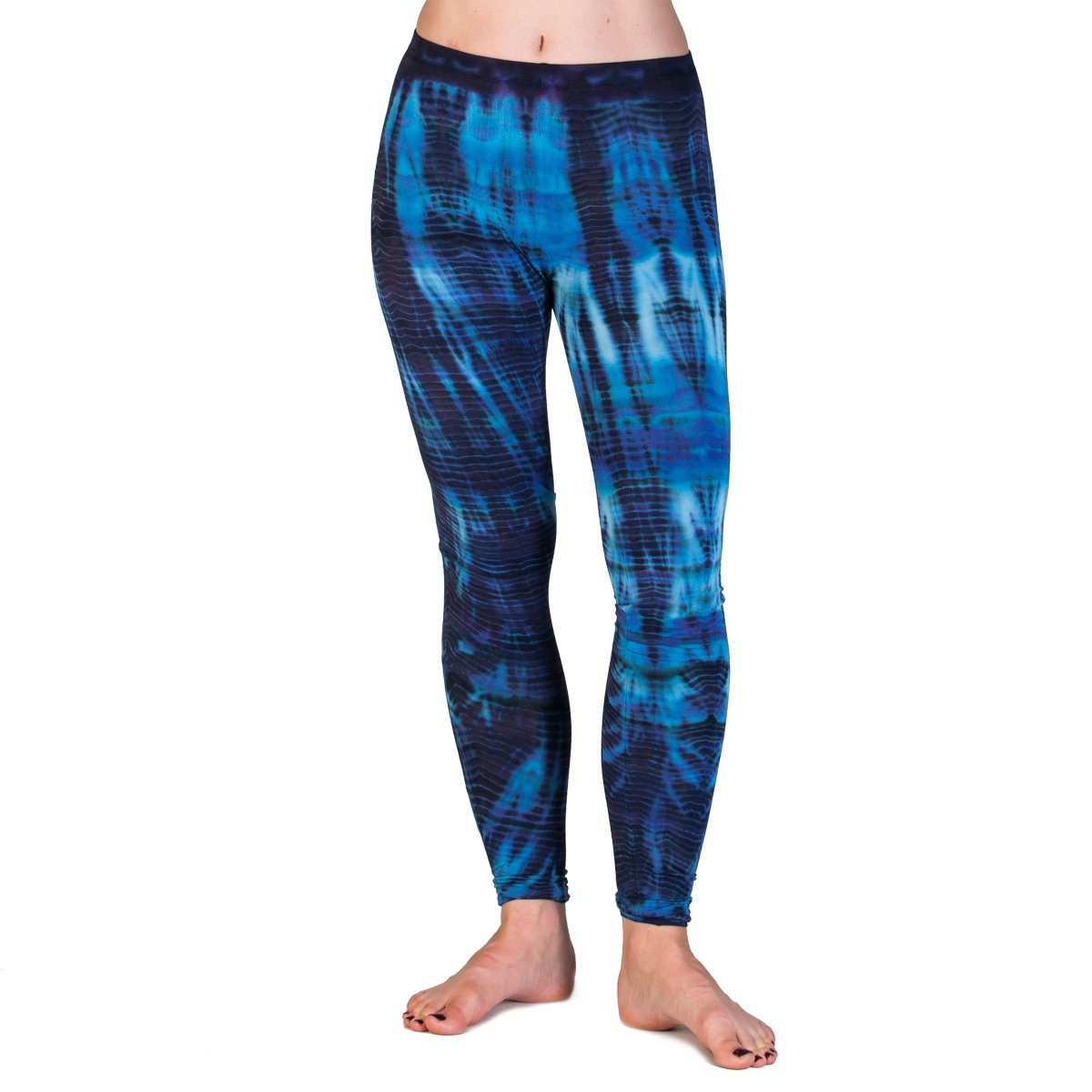 PANASIAM Легінси handgefärbte Unikat Batik Легінси aus natürlicher Viskose Goa Hose im Batik Look Yogaleggings Sporthose Sportleggings lange Легінси