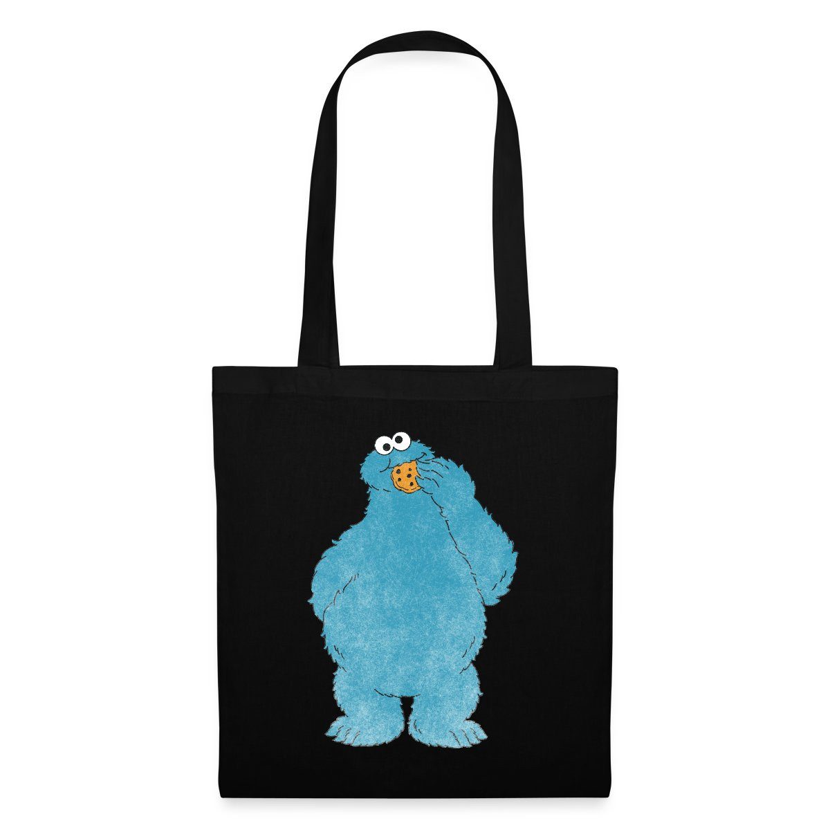 Spreadshirt Henkeltasche Sesamstraße Krümelmonster Naschen Stoffbeutel (1-tlg)