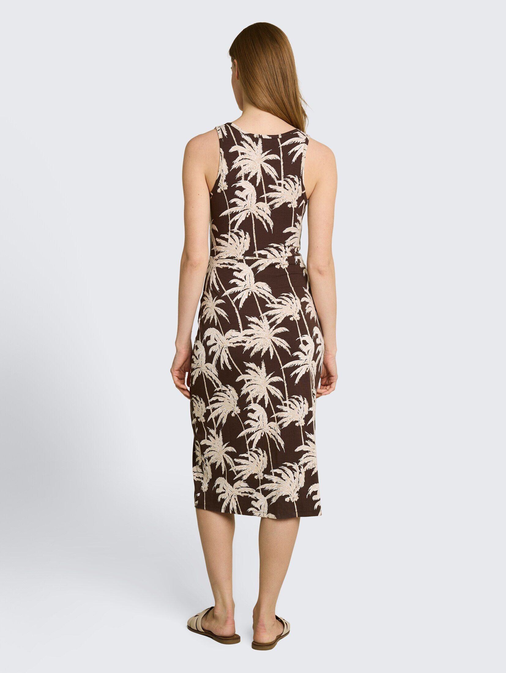 TOM TAILOR Denim Sommerkleid Kleider & Jumpsuits Fitted Midi-Kleid mit Knotendetail