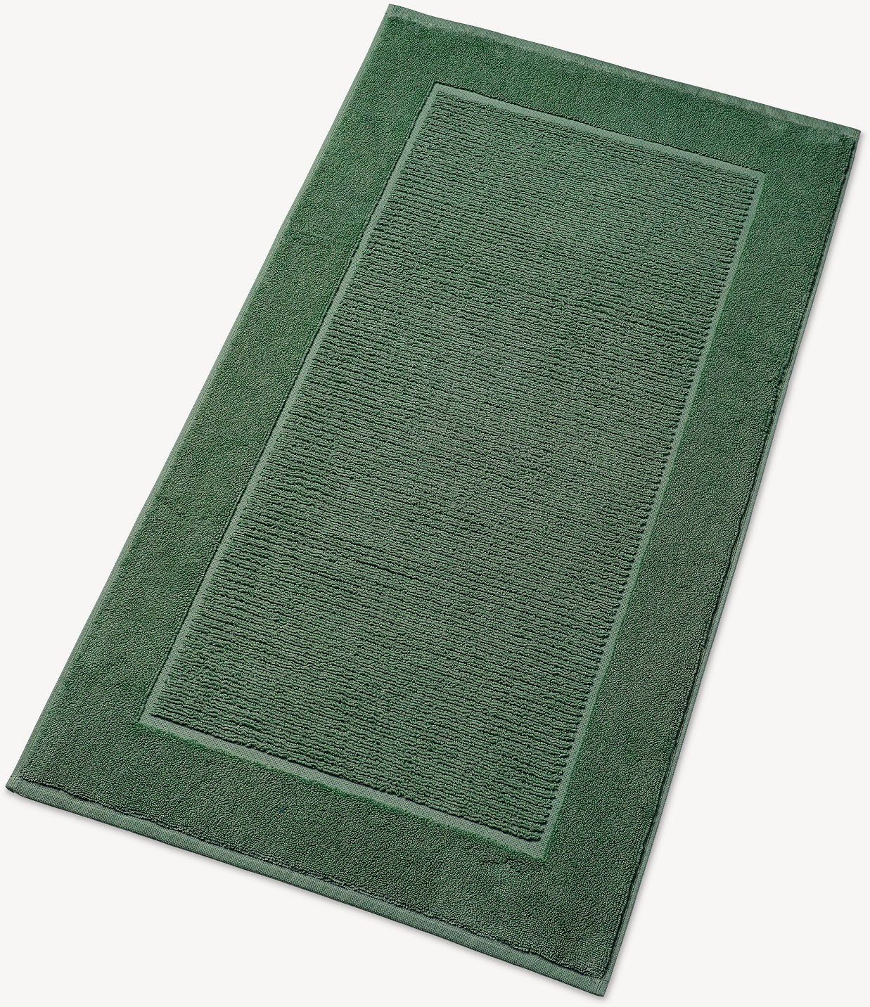 Christy Badematte Supreme, Höhe 7 mm, fußbodenheizungsgeeignet, Baumwolle, rechteckig, Badematte, Premium Badematte in Luxusqualität 1000g/m², 50 x 90, 2er Set