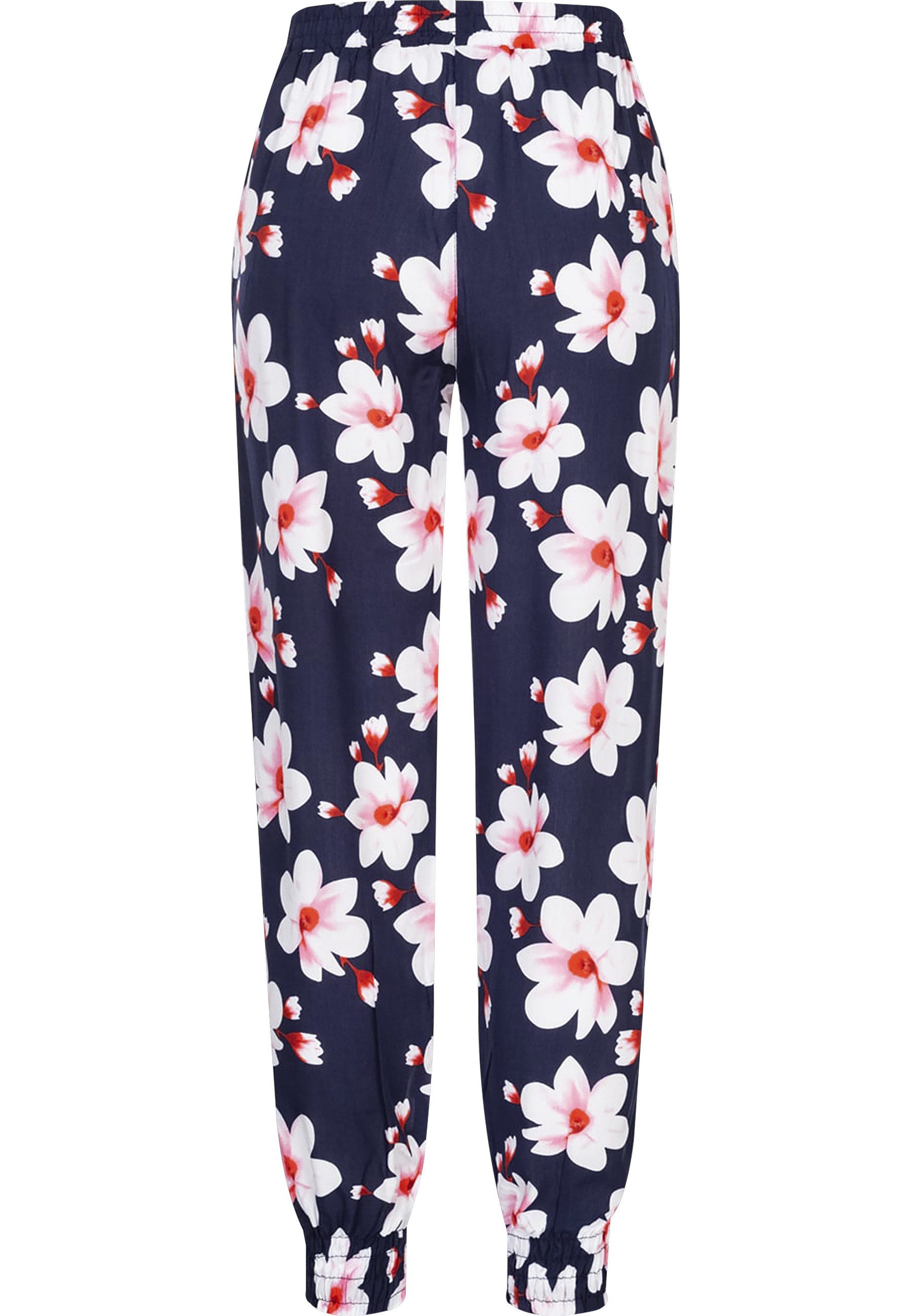 CLOUD 5IVE Stoffhose CLOUD 5IVE Viskose Hose mit Bündchen 2-Pockets & Big Flowers (1-tlg)