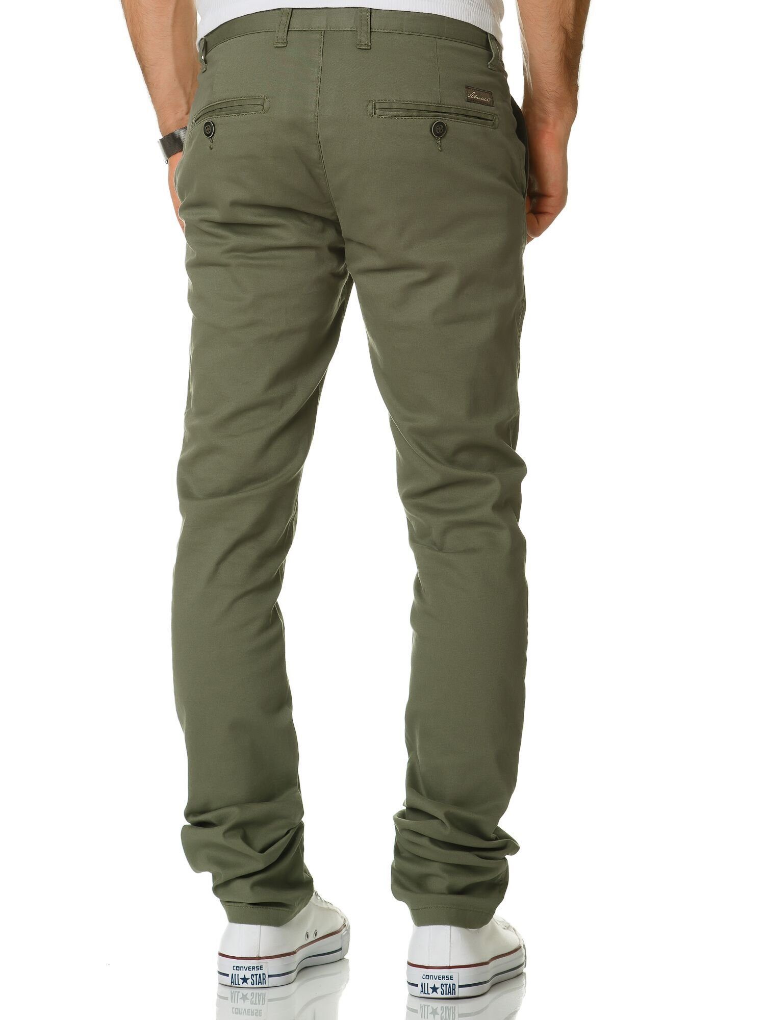 Amaci&Sons Chinohose WASHINGTON Slim Fit Chino mit Stretch Herren Regular Slim Stretch Chino Hose Fit – Bild 4 von 5