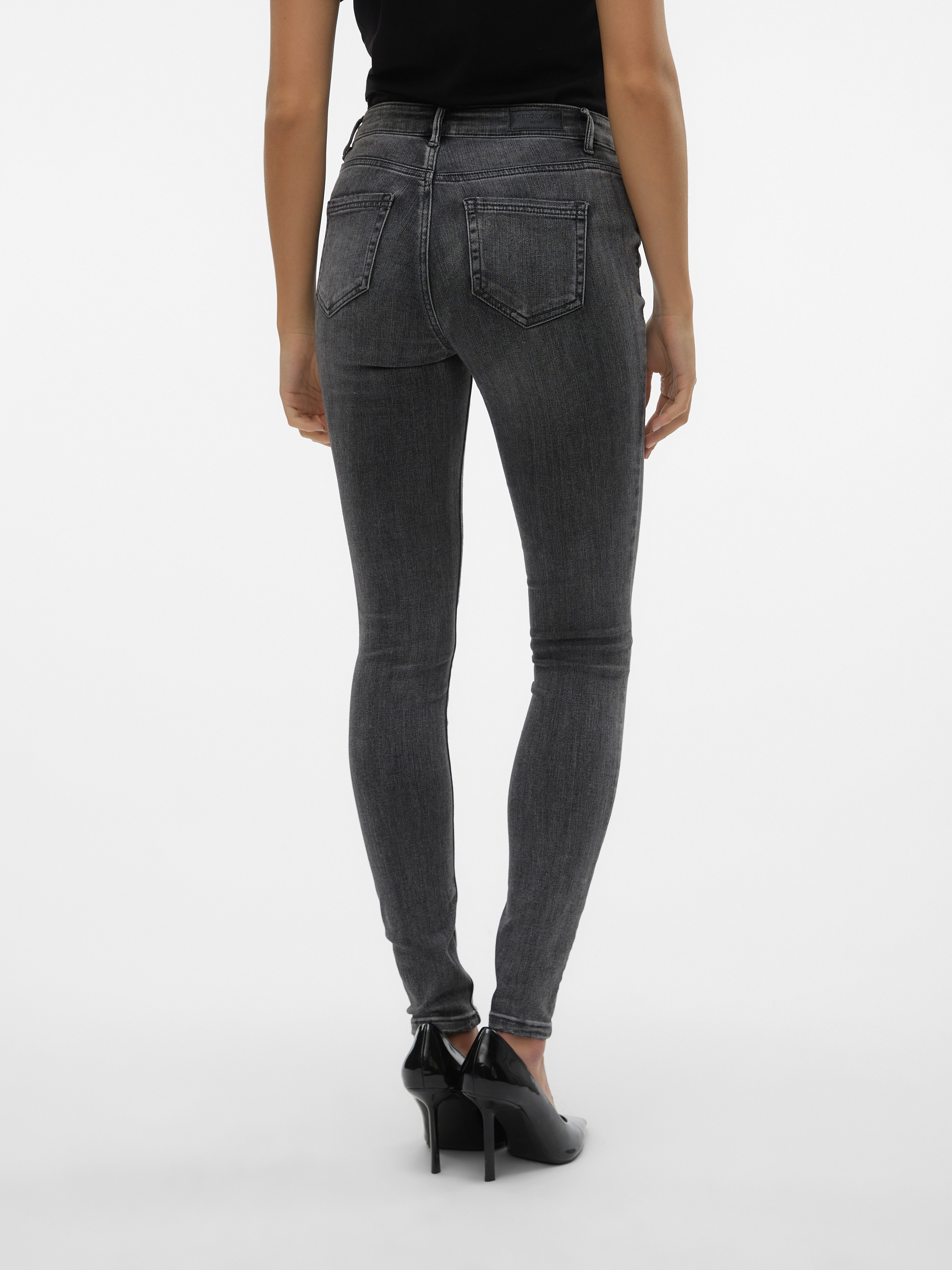 Vero Moda Skinny-fit-Jeans VMFLASH MR SKINNY JEANS LI213 NOOS Baumwollmischung mit Stretch, regular waist, skinny fit