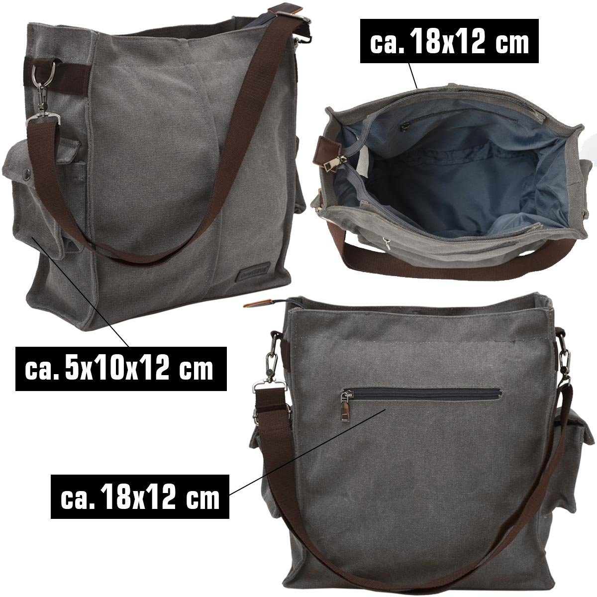 (1-tlg), XXL Safe Tasche Geheimfach Geheimversteck Laptoptasche DuneDesign Handtasche 15x35x40cm Umhängetasche