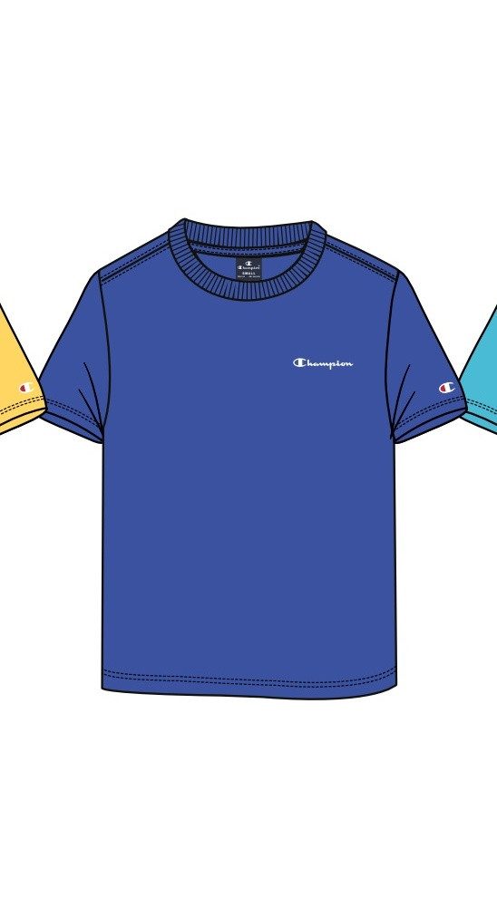 Champion T-Shirt (Baumwolle) Crew mit Kleinen-Logo-Schriftzug royalblau Jungen