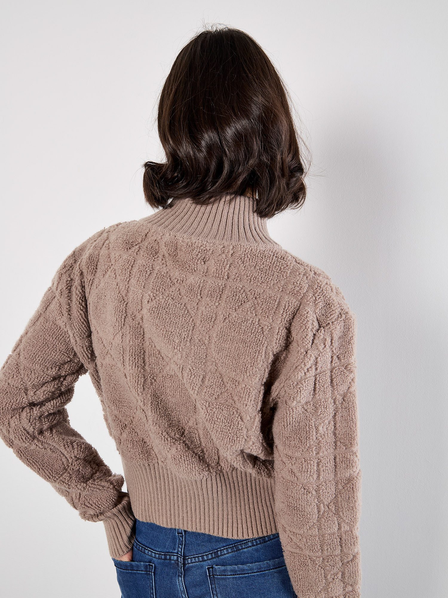 Apricot Cardigan Kurzjacke aus Bouclé