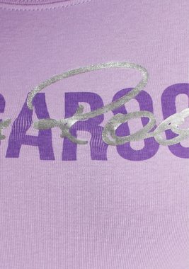 KangaROOS Langarmshirt zum Krempeln mit collem Logodruck