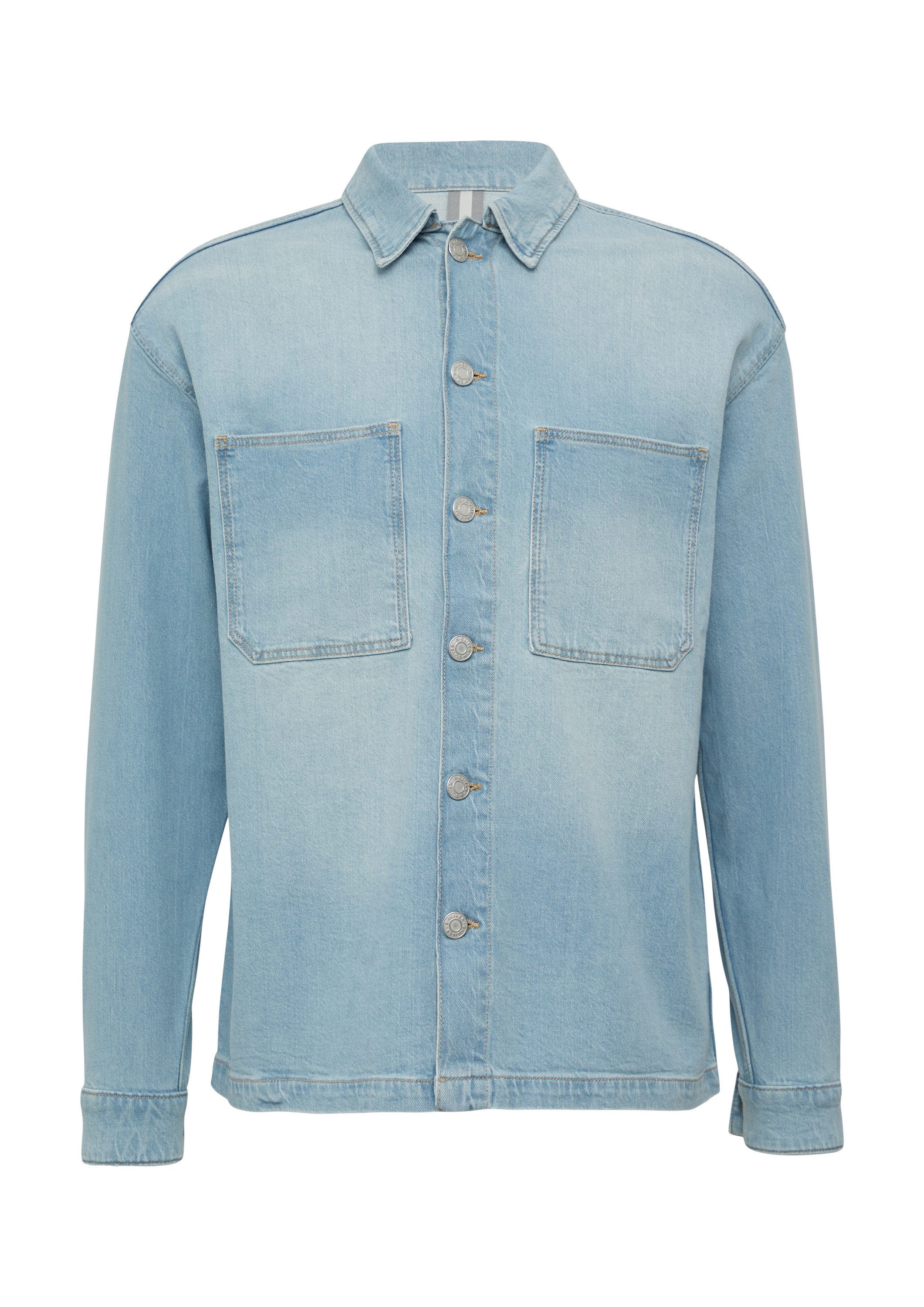 s.Oliver Langarmhemd Hemd Lässiges Overshirt aus Denim günstig online kaufen