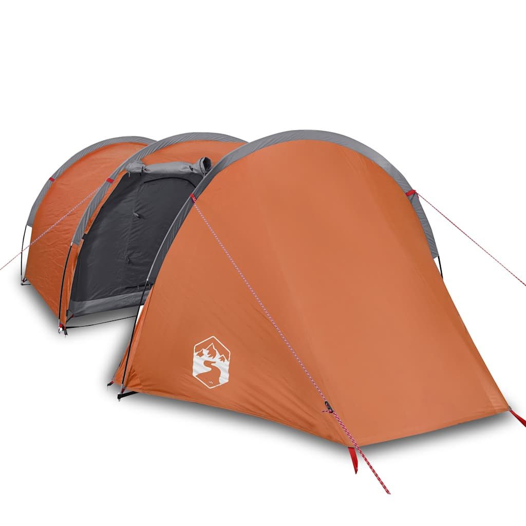 furnicato Faltzelt Campingzelt Tunnel 405x170x106 cm Orange wasserdicht für 4 Personen, (1 tlg)