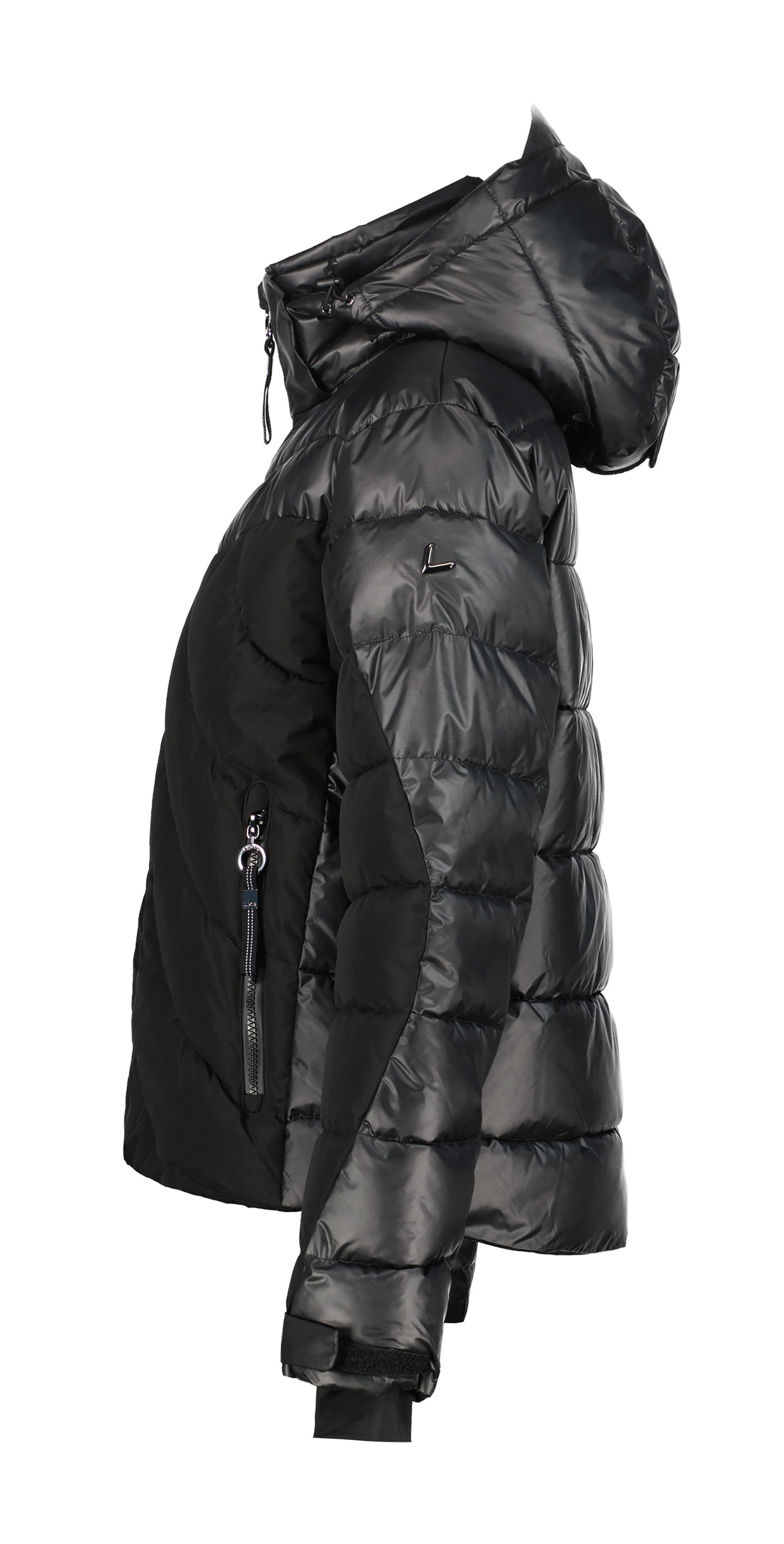 Luhta Steppjacke D DOWNLOOK JACKE KIISTALA im tollen Materialmix, Kragen mit Fleecefutter, Kapuze mit Kordelzug