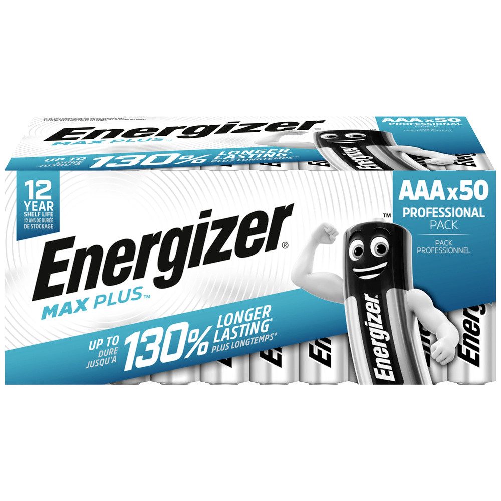 Energizer Energizer Max Plus Micro (AAA)-Batterie Alkali-Mangan 1.5 V 50 St. Batterie