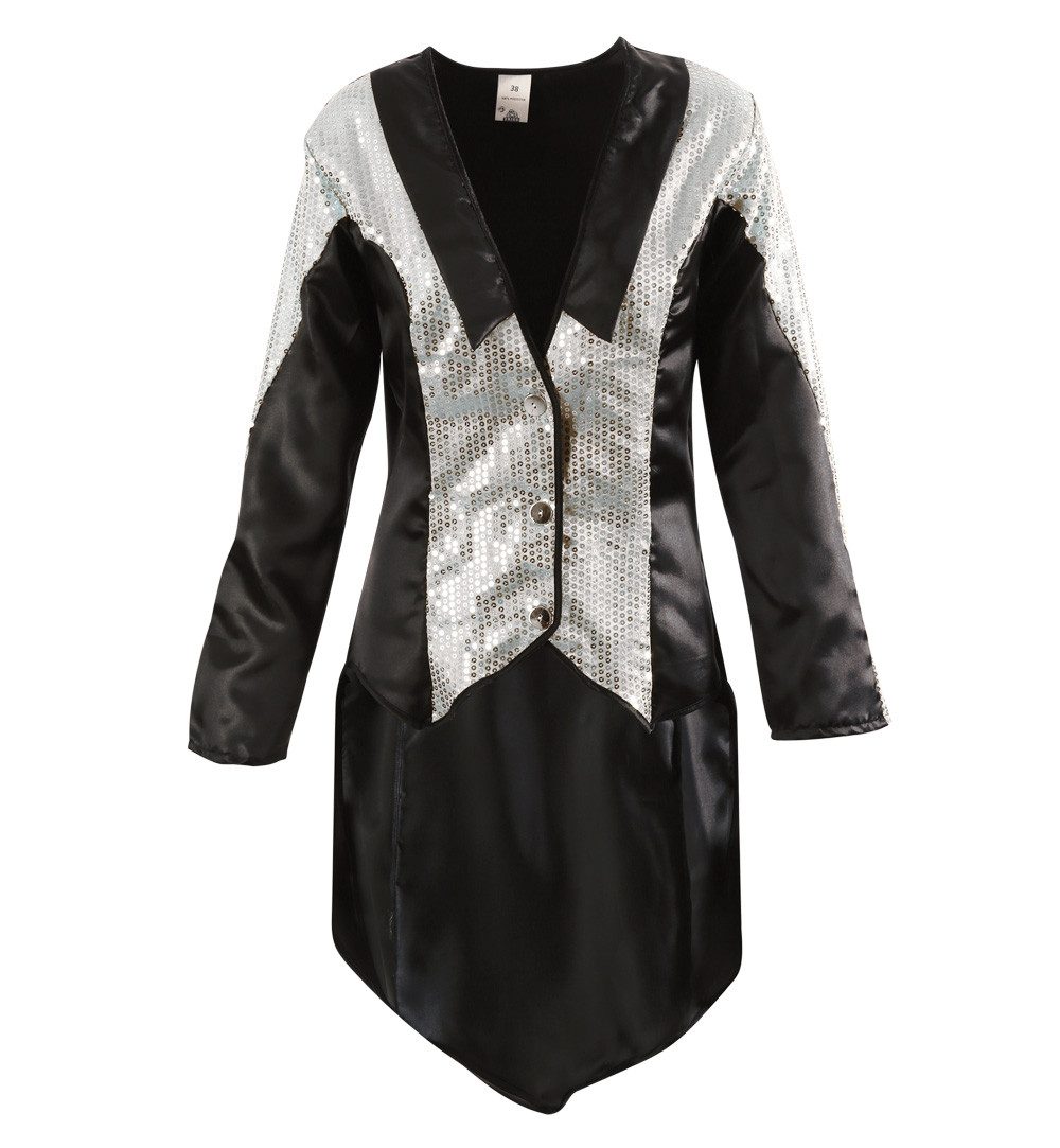 Fries Kostüm Damen Pailletten Frack Jacke in Rot Gold oder Silber Karneval, günstig online kaufen