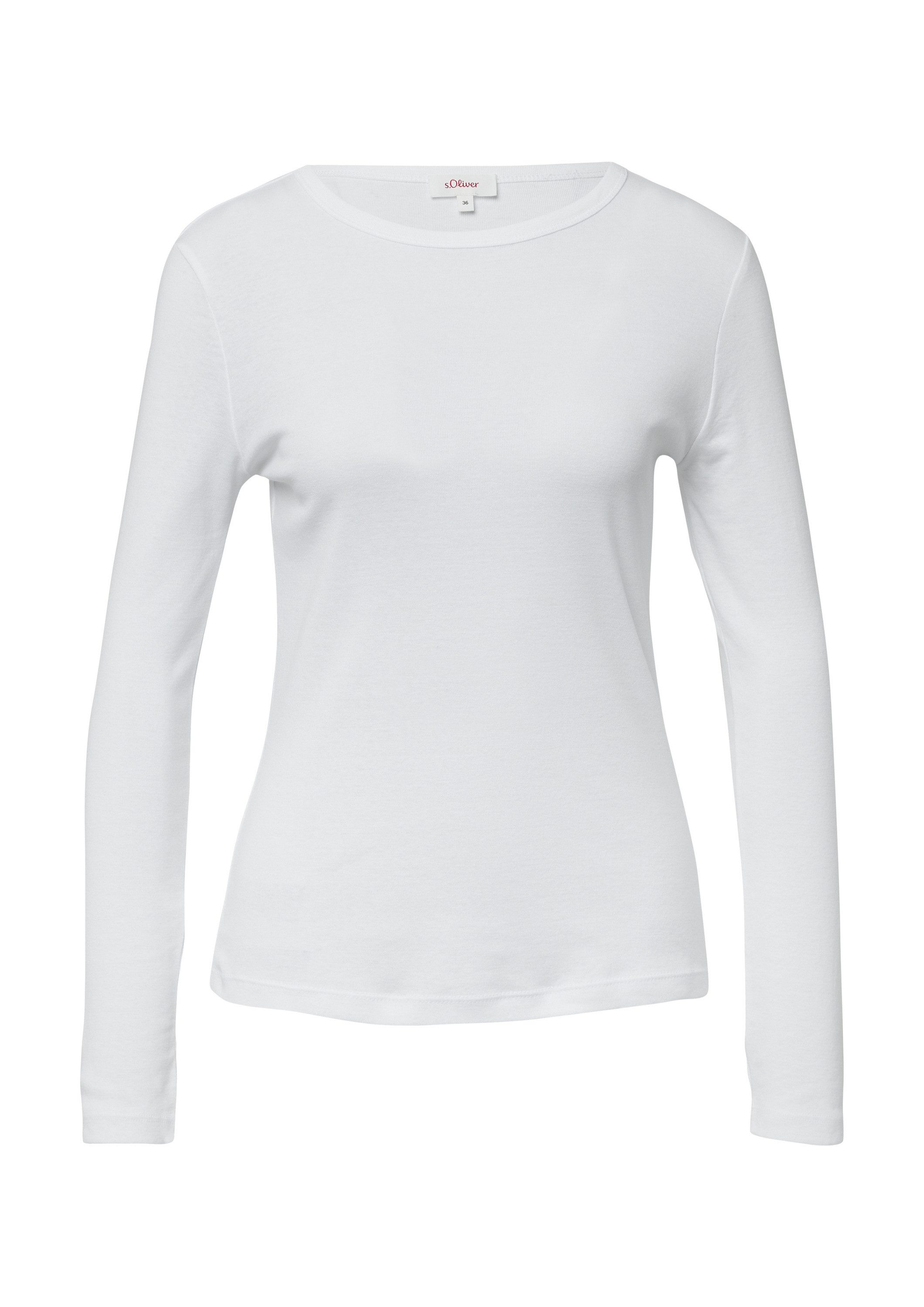 s.Oliver Langarmshirt T-Shirt Longsleeve im Slim Fit