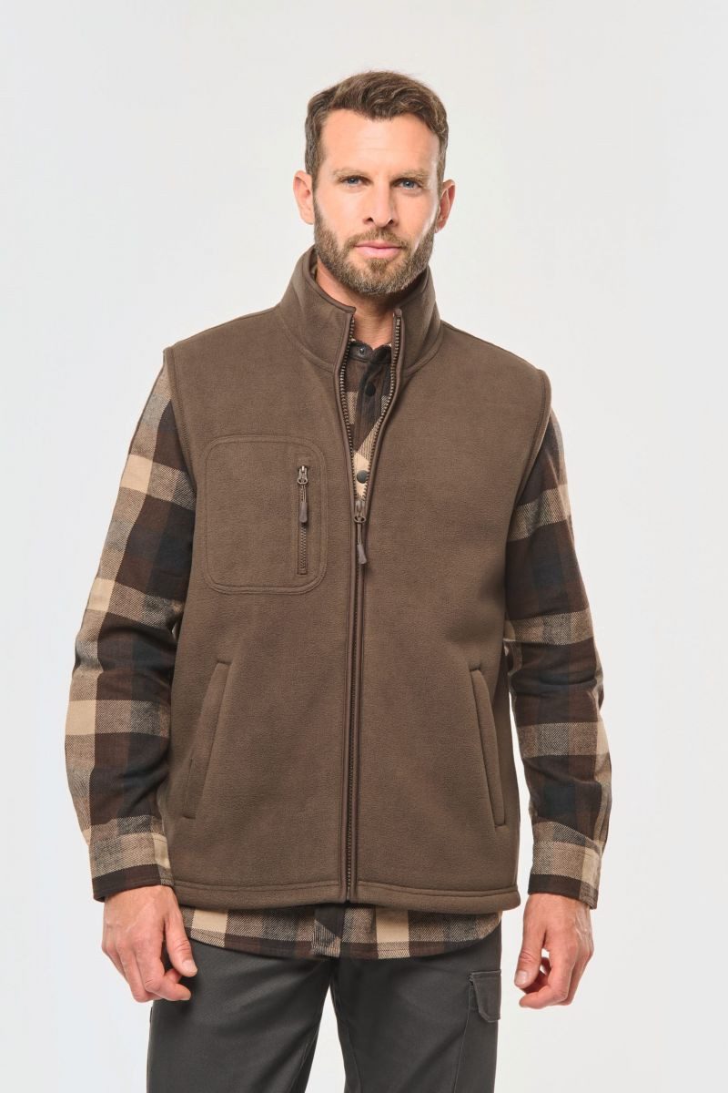 WK. Designed To Work Arbeitsweste Bodywärmer aus Fleece mit Sherpa-Innenseite, Unisex