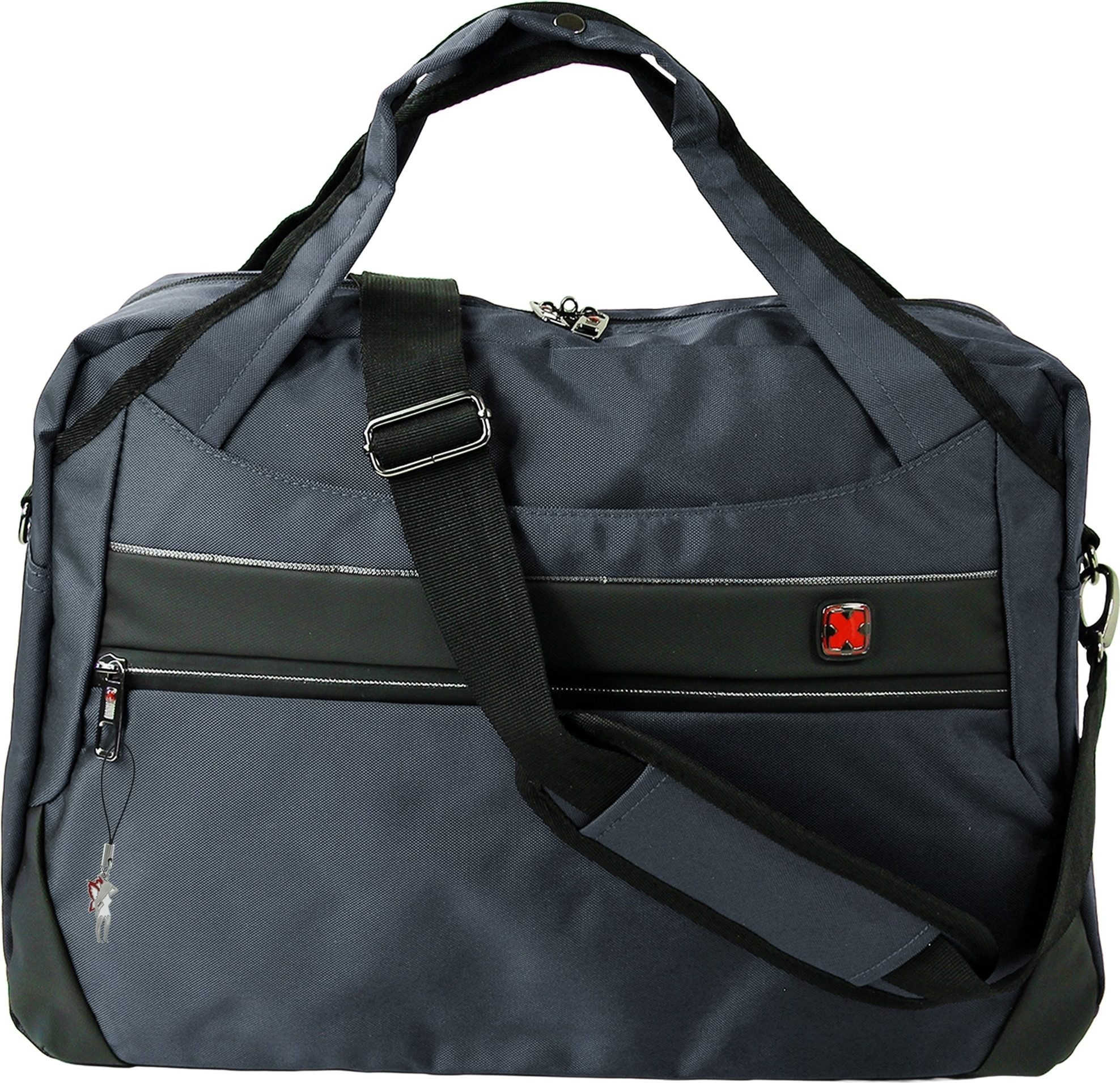 Travel N Meet Reisetasche Travel N Meet Reisetasche, Sporttasche (Reisetasche), Herren Spinnstoff, Polyester Reisetasche, grau ca. 46cm