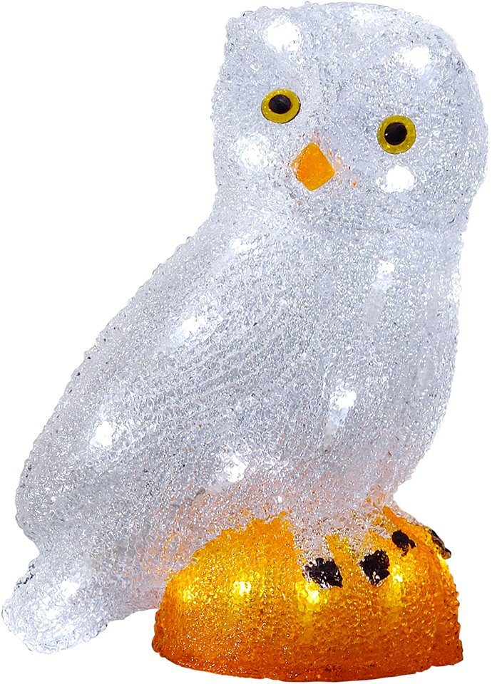 Eule, Dioden Weihnachtsfigur LED Acryl aussen 32 KONSTSMIDE St), Weihnachtsdeko (1 kalt klein, weiße