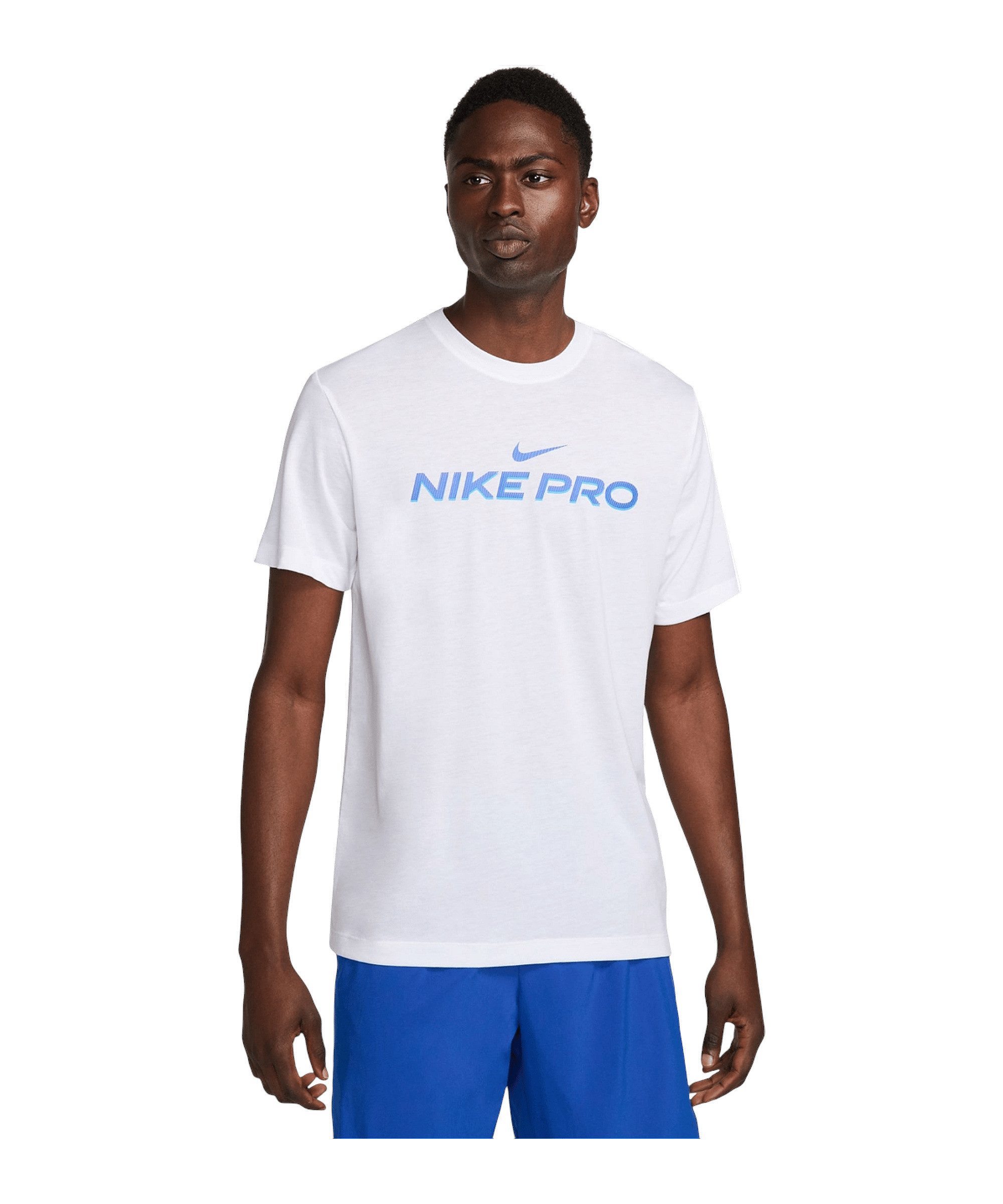 Nike T-Shirt Nike Performance Dri-Fit Fitness T-Shirt Weiß Baumwolle
