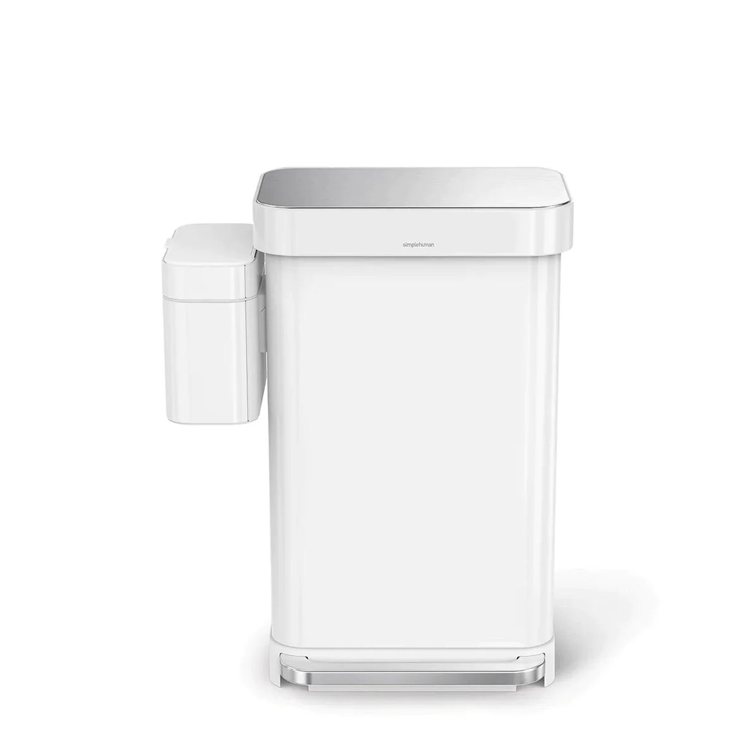 simplehuman Kompost-Caddy Mülleimer Weiß 4 l