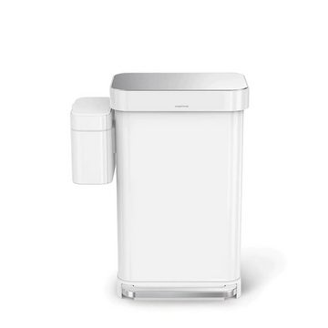 simplehuman Mülleimer Kompost-Caddy 4 l Weiß