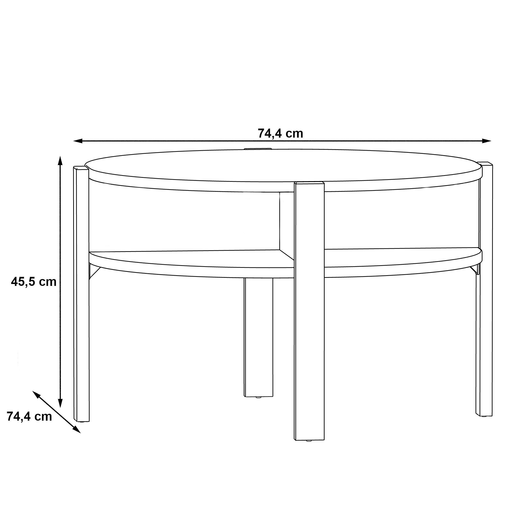 Wohnzimmer Schwarz Sofatisch Wohnzimmertisch Modern Couchtisch Newroom Adora, Couchtisch