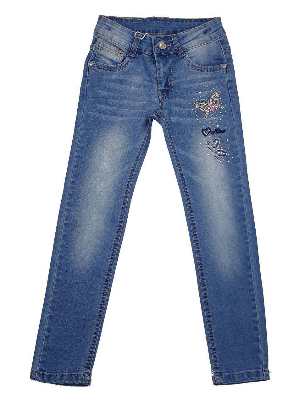 Girls Fashion 5-Pocket-Jeans Mädchen Jeans Hose Stretch, M28