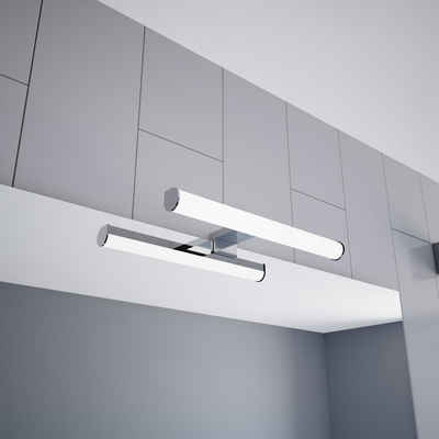 kalb Spiegelleuchte LED 300mm Aufbauleuchte 230V Badezimmer Leuchte verchromt, 300mm - Warmweiss, warmweiß