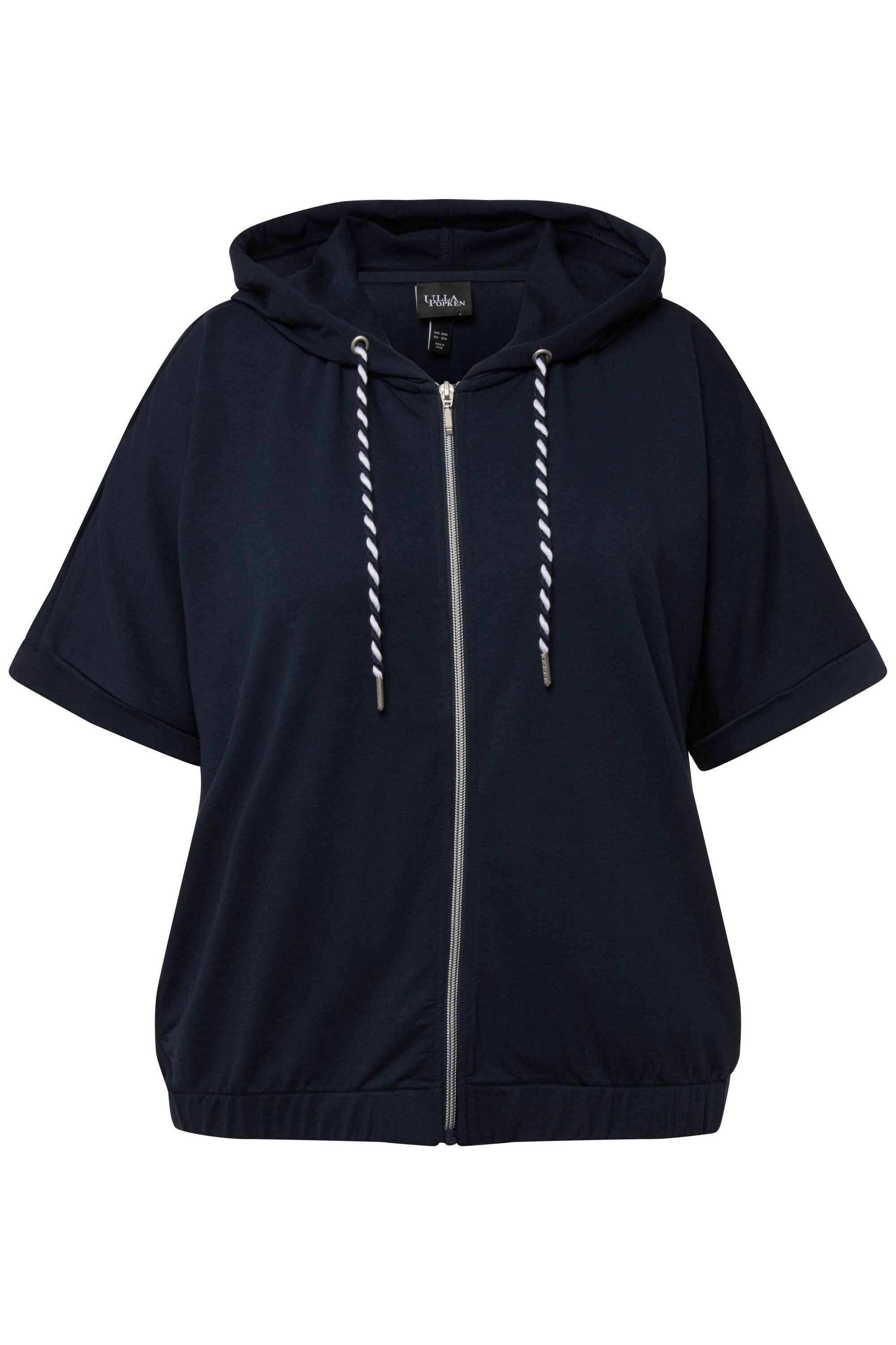 Ulla Popken Sweatjacke Hoodie-Jacke Oversized Kapuze elastischer Saum – Bild 2 von 4
