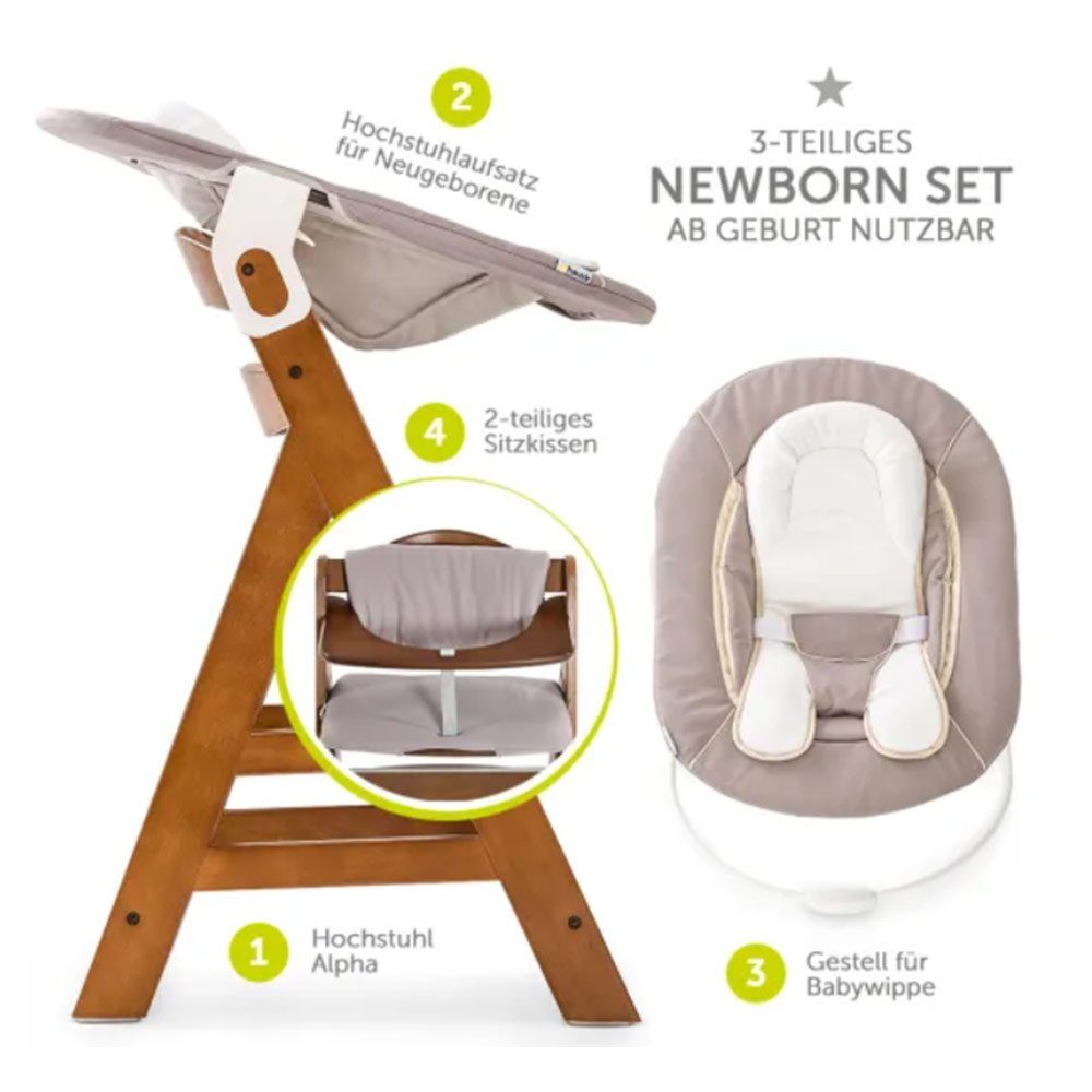 Hauck Hochstuhl Alpha Plus Walnut Newborn günstig online kaufen