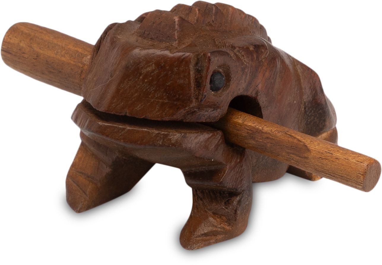 Logoplay Holzspiele Spiel, Klangfrosch Gr. 1 - 5 cm - Klangtier - Musik-/Percussion-Instrument aus Holz Holzspielzeug