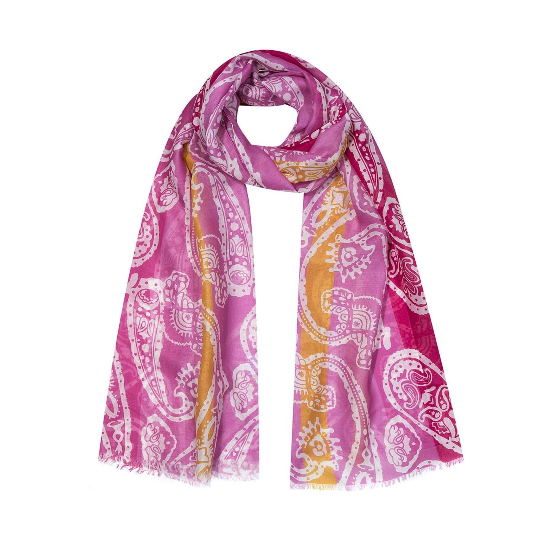 Faera Modeschal Weich gewebt Fransen Modern Aufdruck für Damen, (1-St), Baumwolle Normal Fit Paisley wärmend Ohne Verschluss